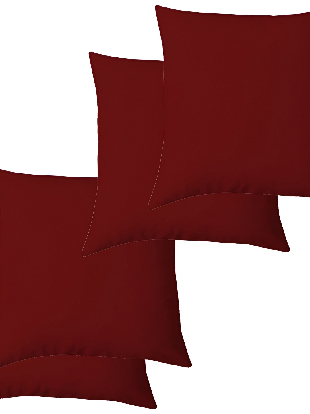 

LINENOVATION Maroon 4 Pieces Square Microfibre Filled Cushions