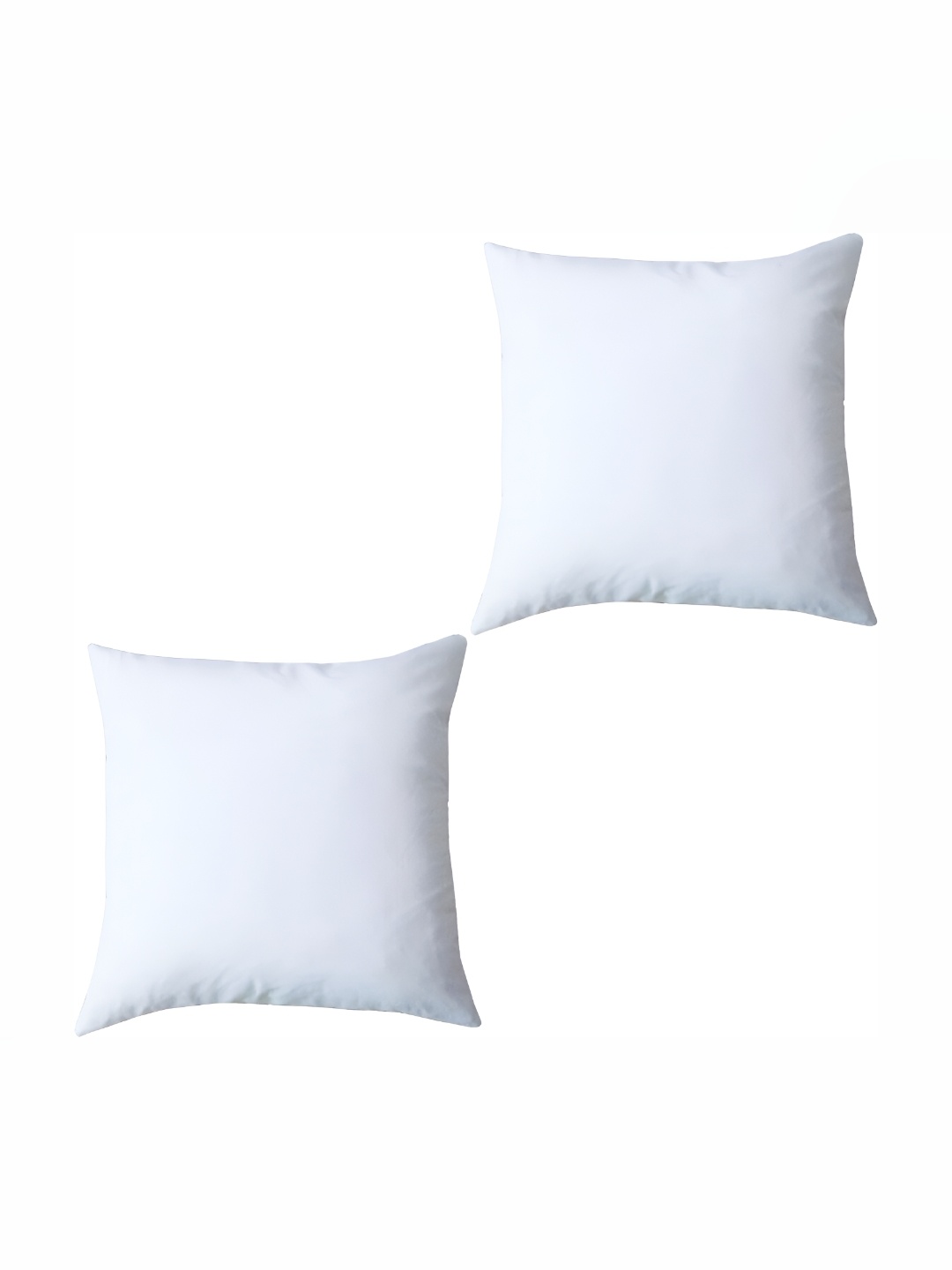 

LINENOVATION White 2 Pieces Square Microfibre Filled Cushions