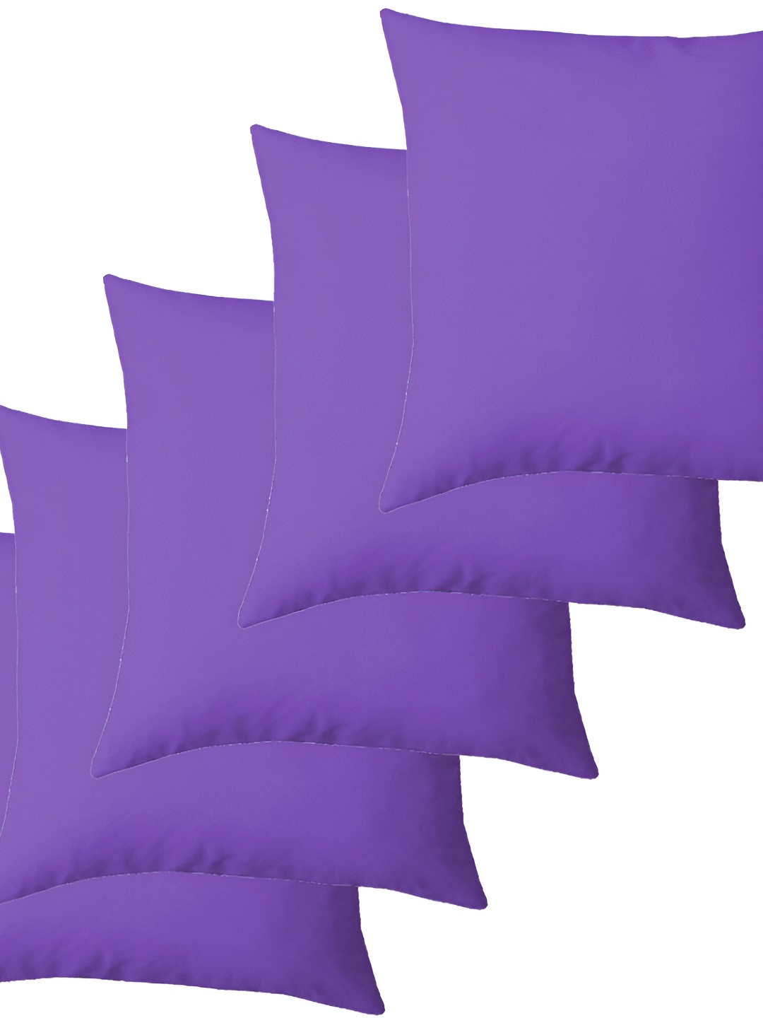

LINENOVATION Purple 5 Pieces Microfibre Filled Cushions