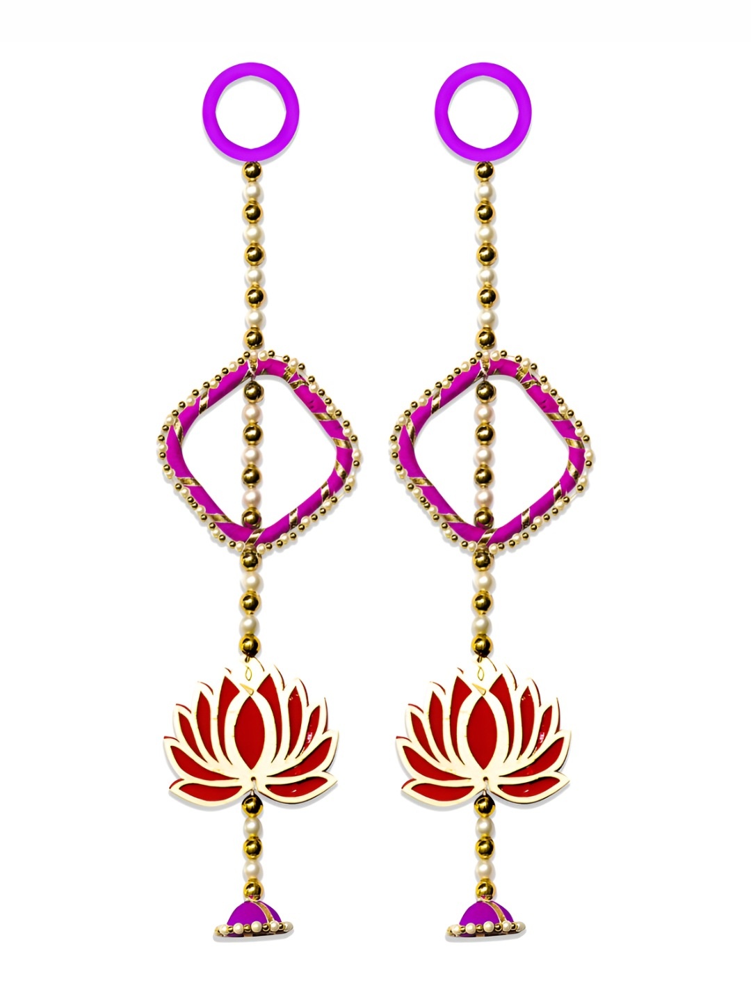 

iHandikart Pink & Red 2 Pieces Hanging Festive Decor