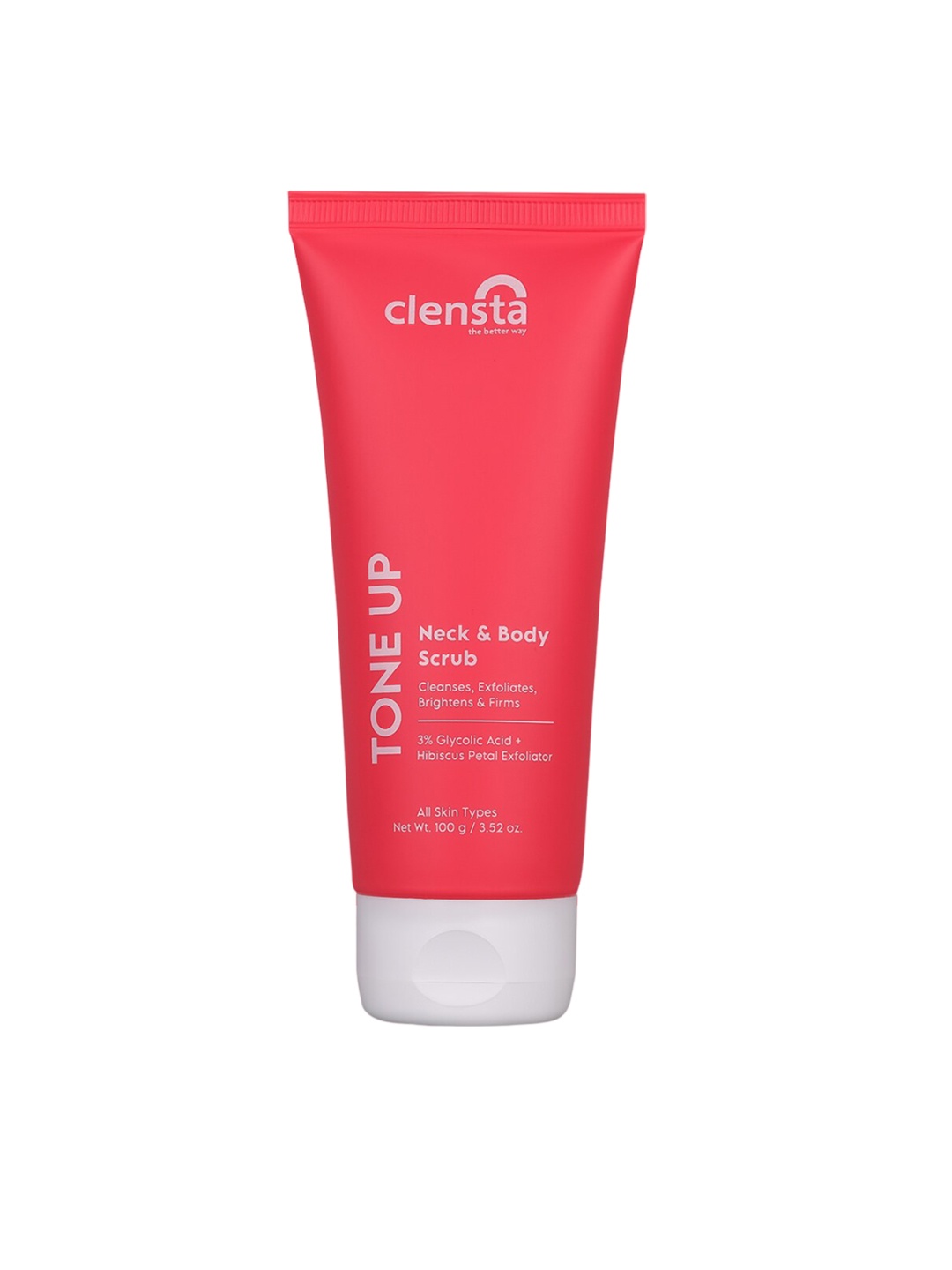 

Clensta Tone Up Neck & Body Scrub With Glycolic Acid - 100g, Red