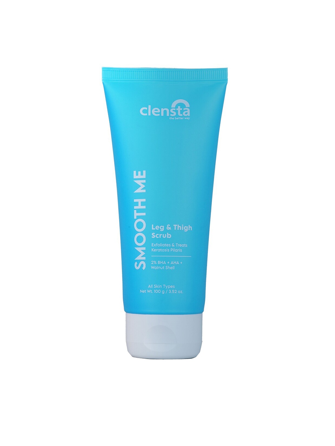 

Clensta Smooth Me Leg & Thigh Scrub With 2% BHA & AHA - 100g, Blue