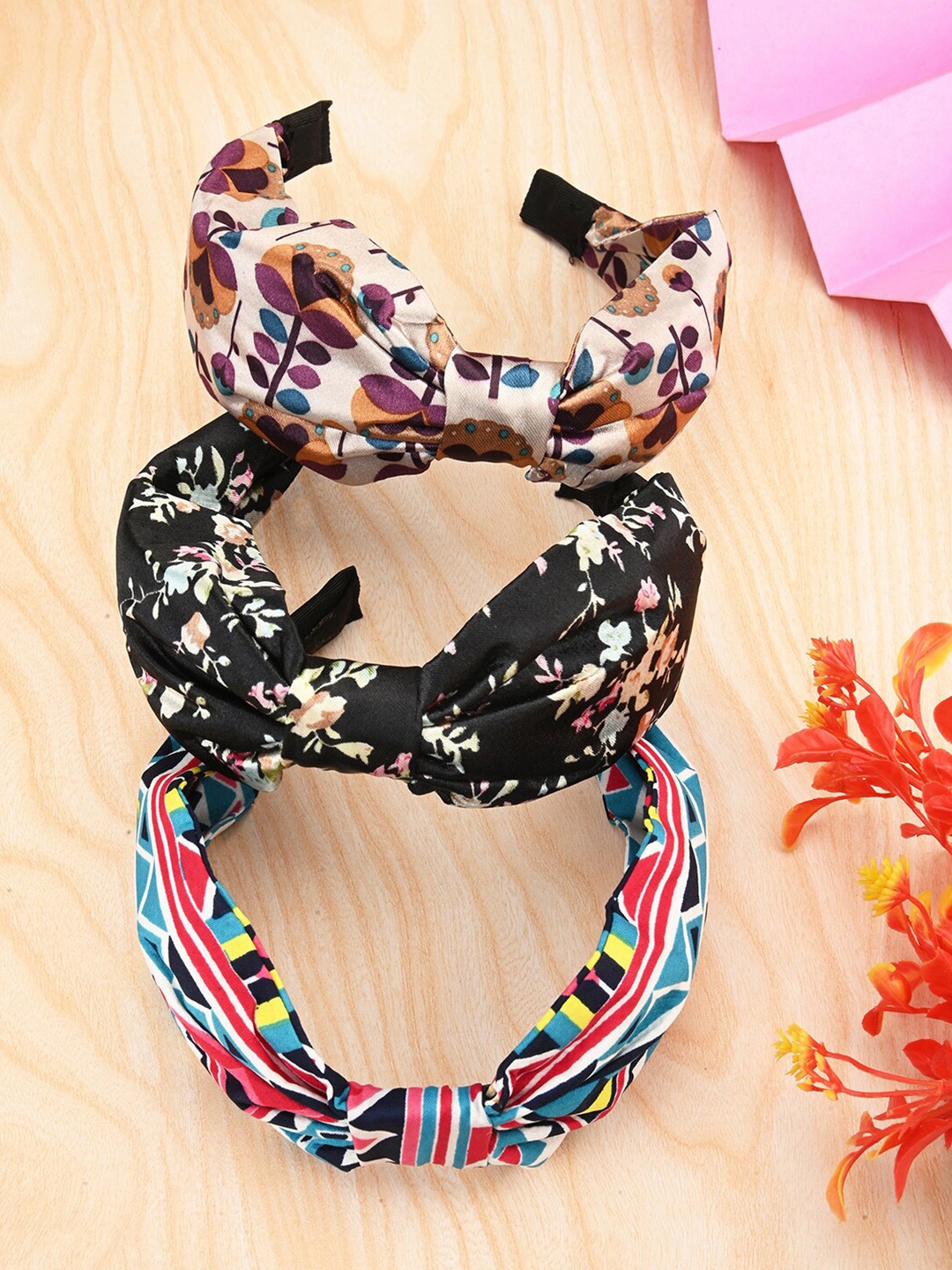

BuckleUp Set of 3 Hairband, Black