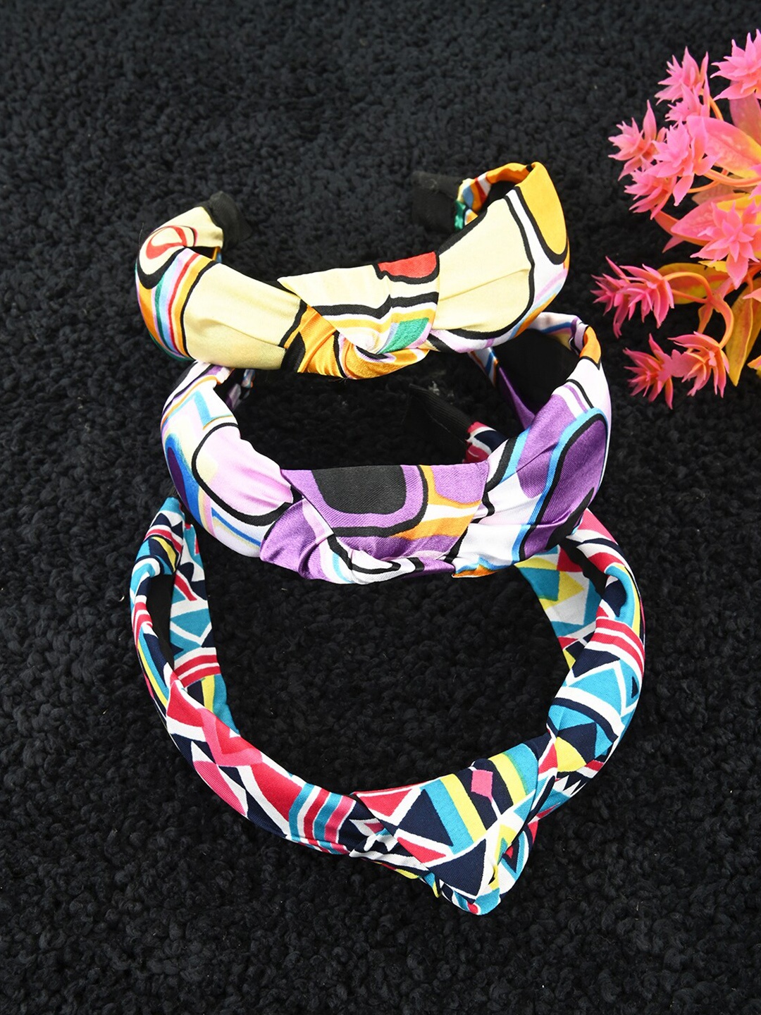 

BuckleUp Set of 3 Hairband, Purple