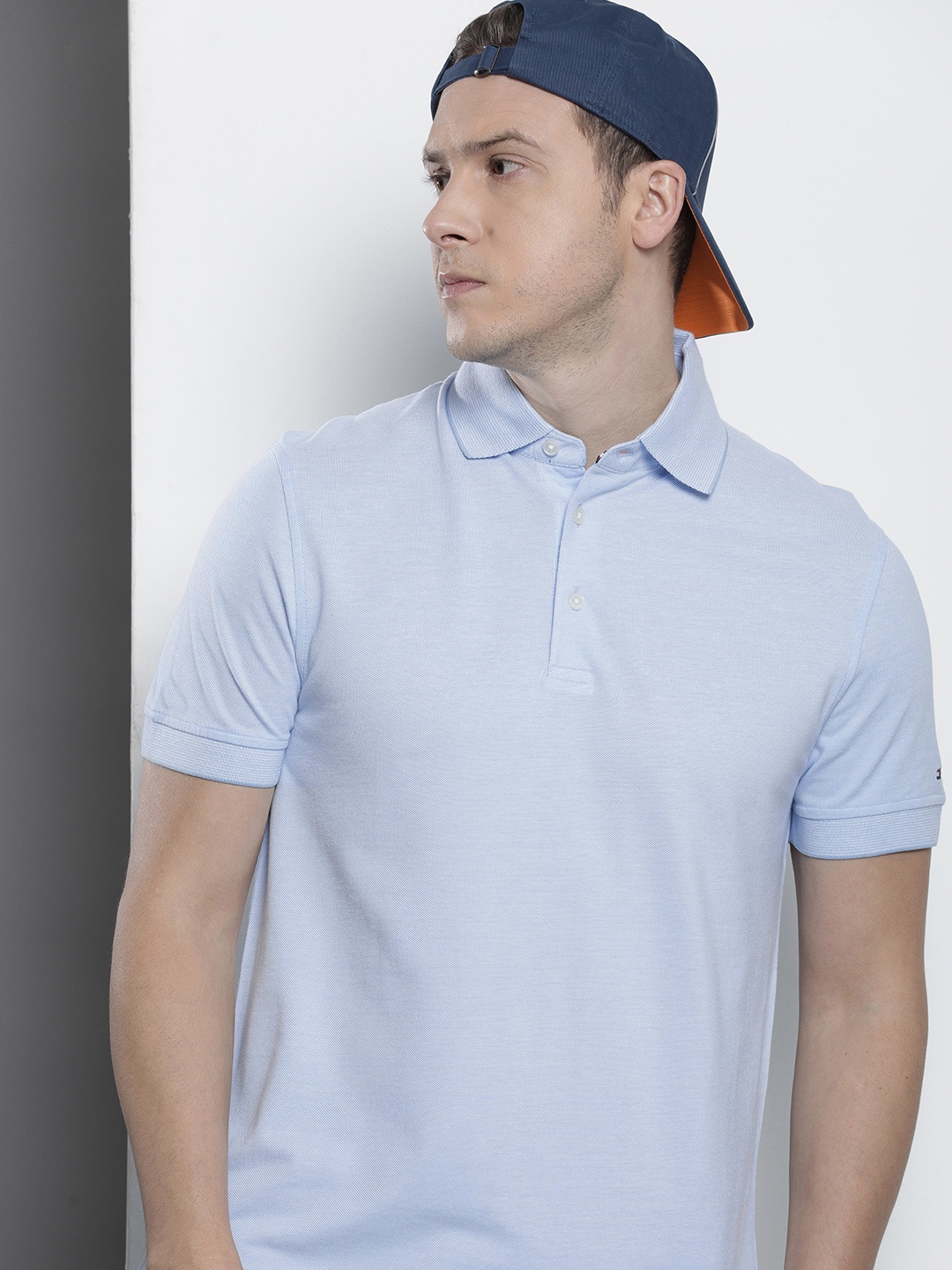 

Tommy Hilfiger Solid Polo Collar Casual T-shirt, Blue