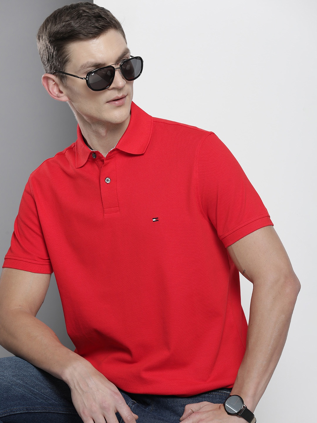 

Tommy Hilfiger Polo Collar T-shirt, Red