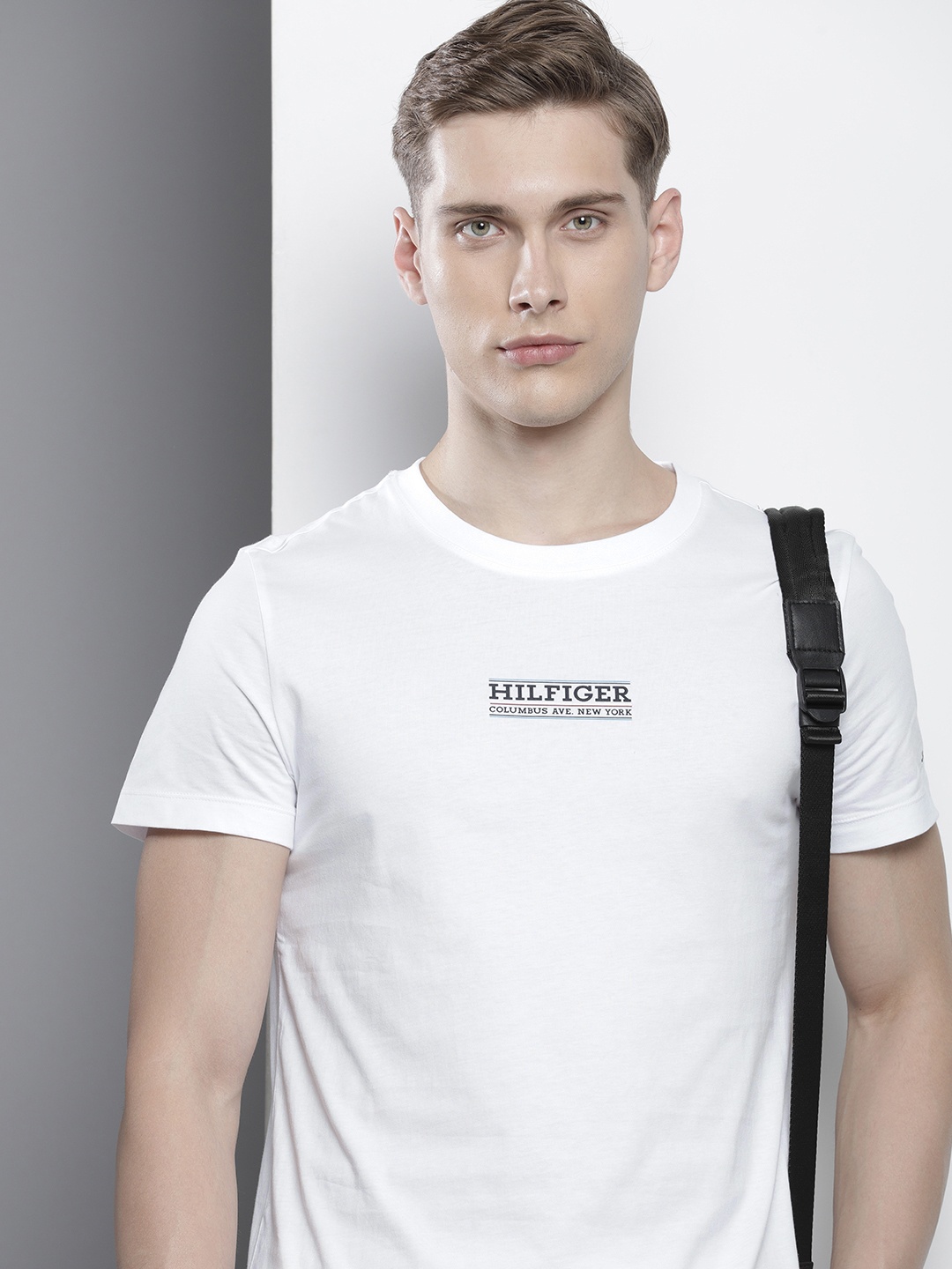 

Tommy Hilfiger Pure Cotton Typography Printed Slim Fit T-shirt, White