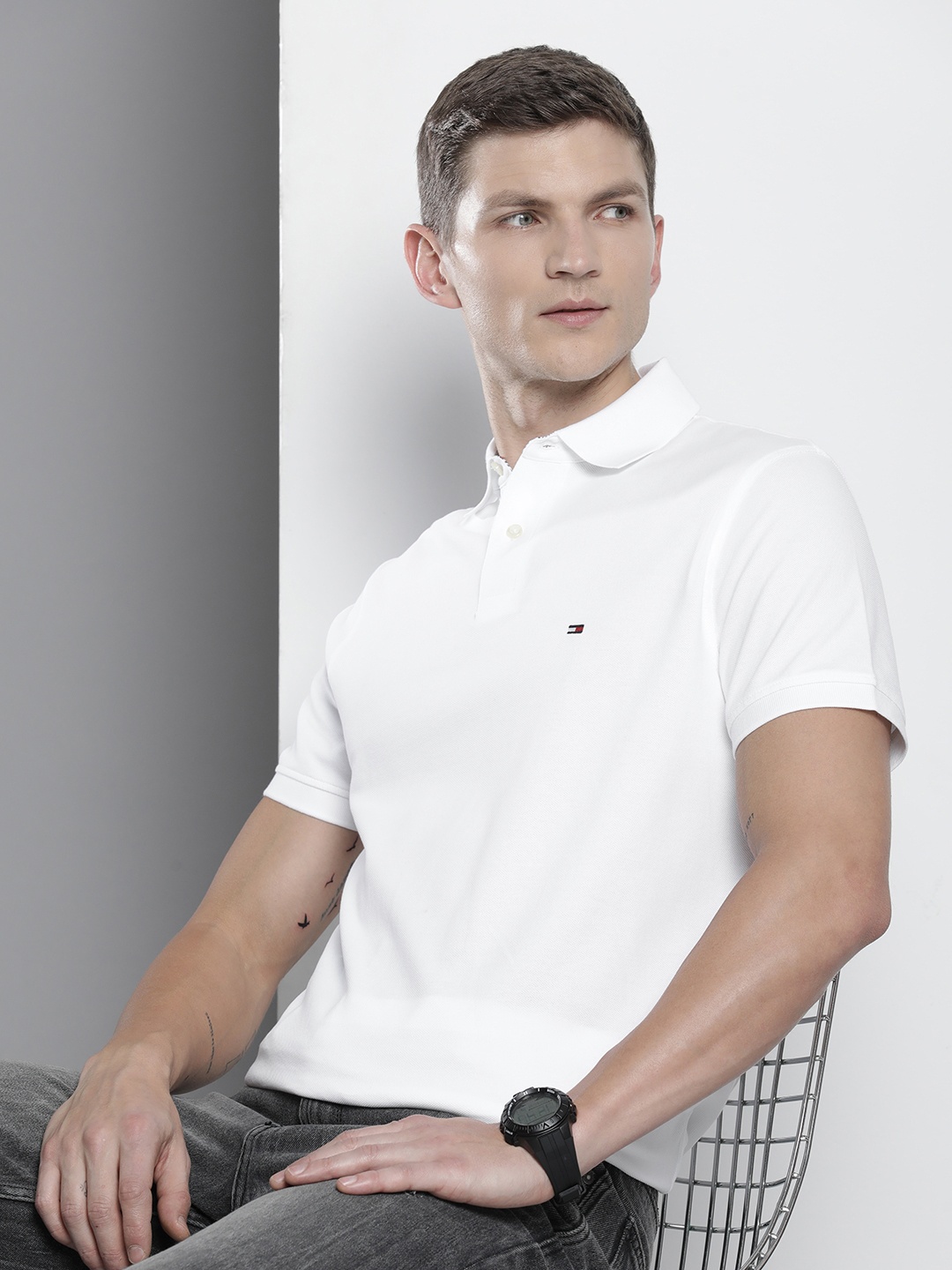 

Tommy Hilfiger Polo Collar T-shirt, White