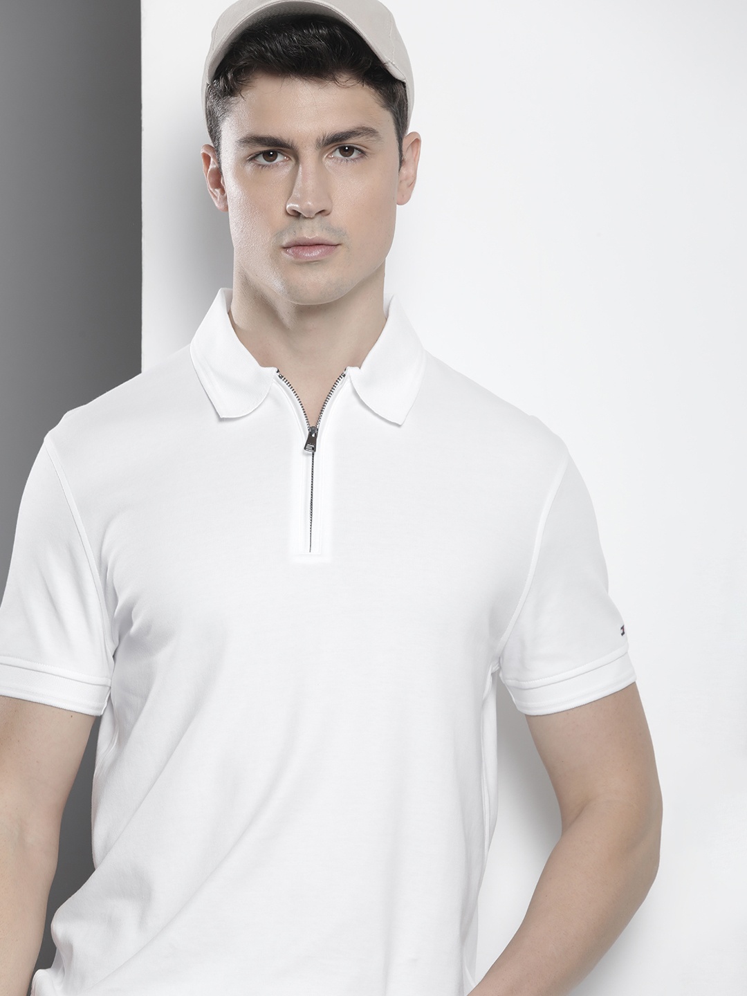 

Tommy Hilfiger Pure Cotton Polo Collar Slim Fit T-shirt, White