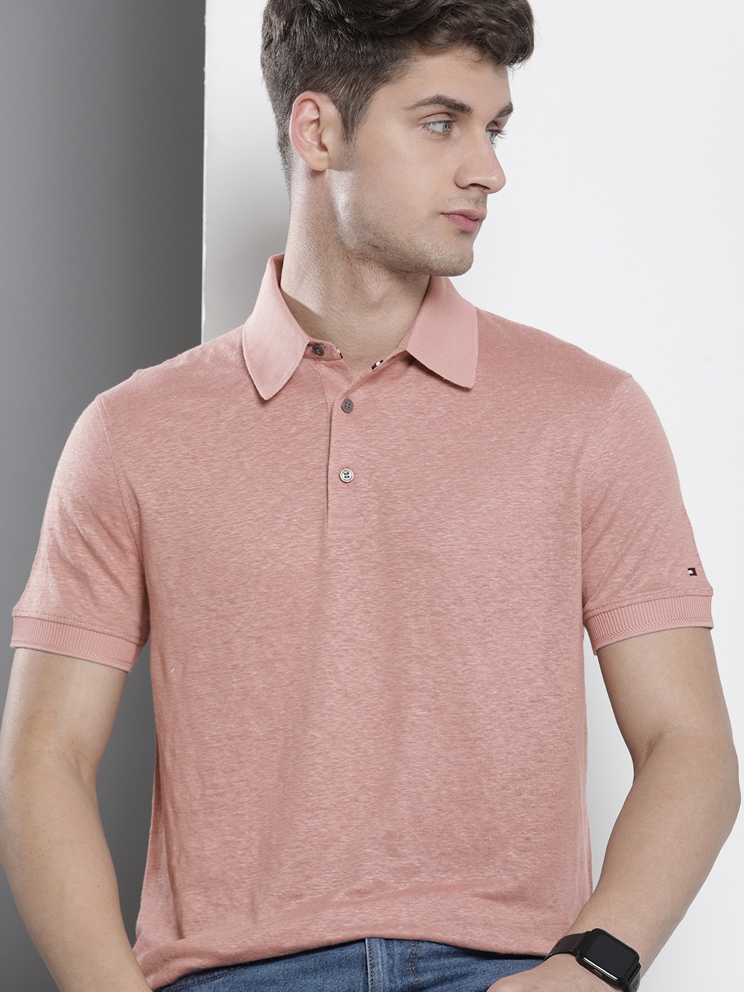 

Tommy Hilfiger Men Polo Collar T-shirt, Pink