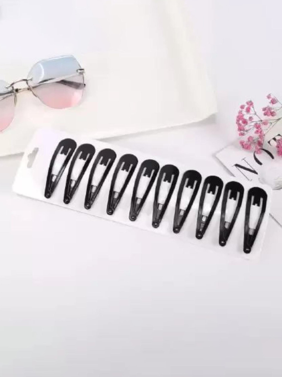 

DN Creation Set Of 60 Metal Tic Tac Hair Clips, Black