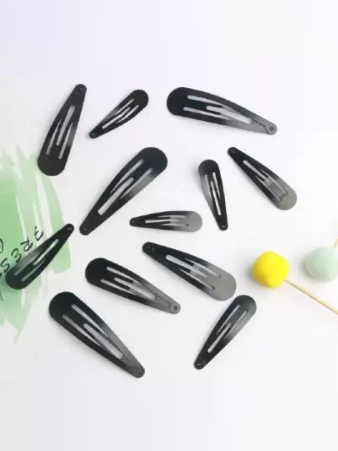 

DN Creation Set Of 24 Metal Tic Tac Hair Clips, Black