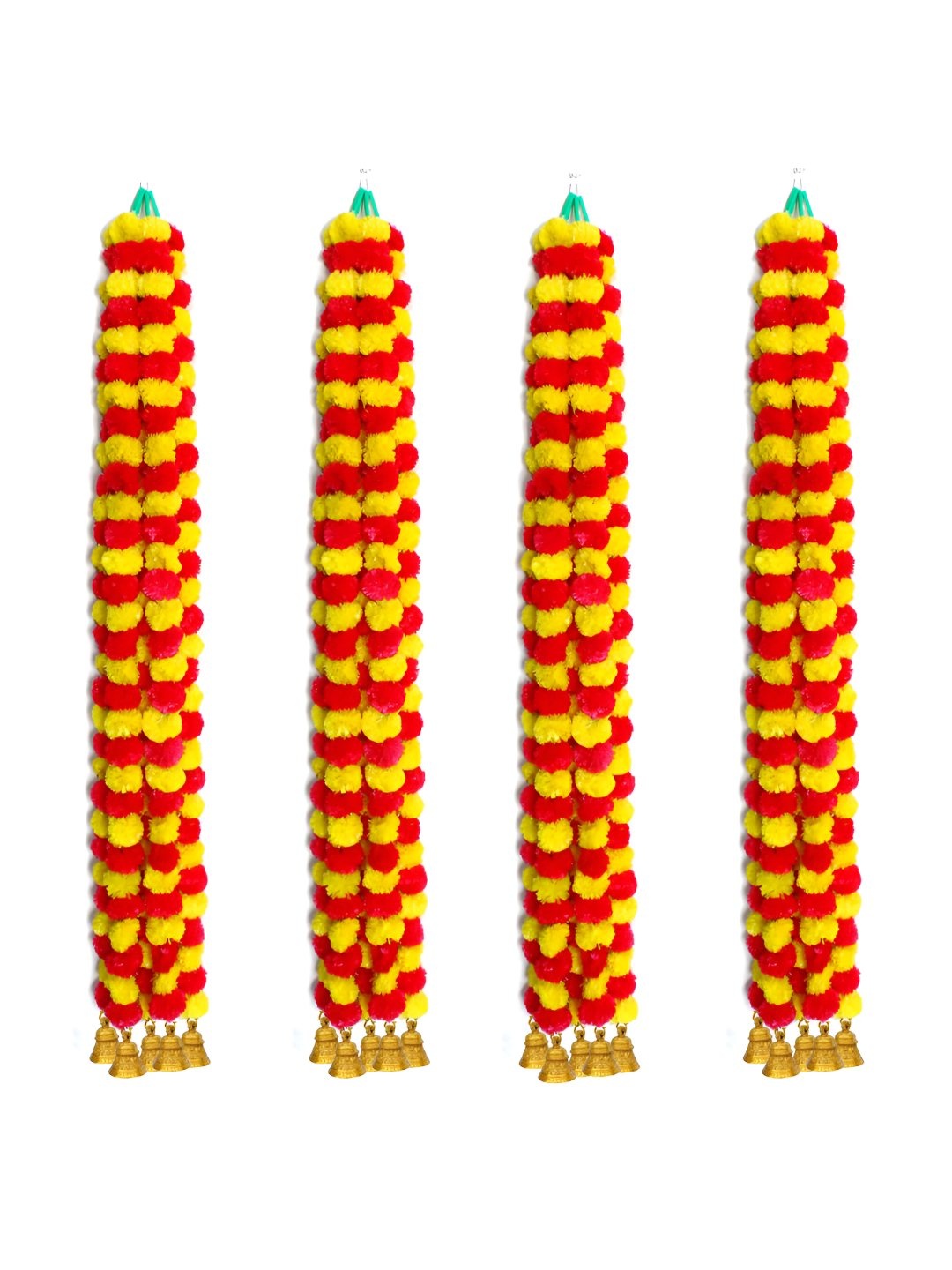 

iHandikart Red & Yellow 20-Pcs Hanging Marigold Artificial Flower