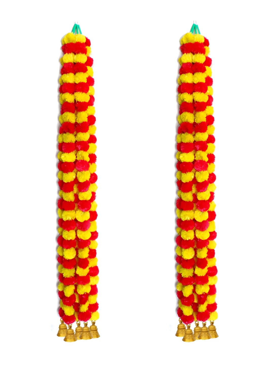 

iHandikart Red & Yellow 10-Pcs Hanging Marigold Artificial Flower