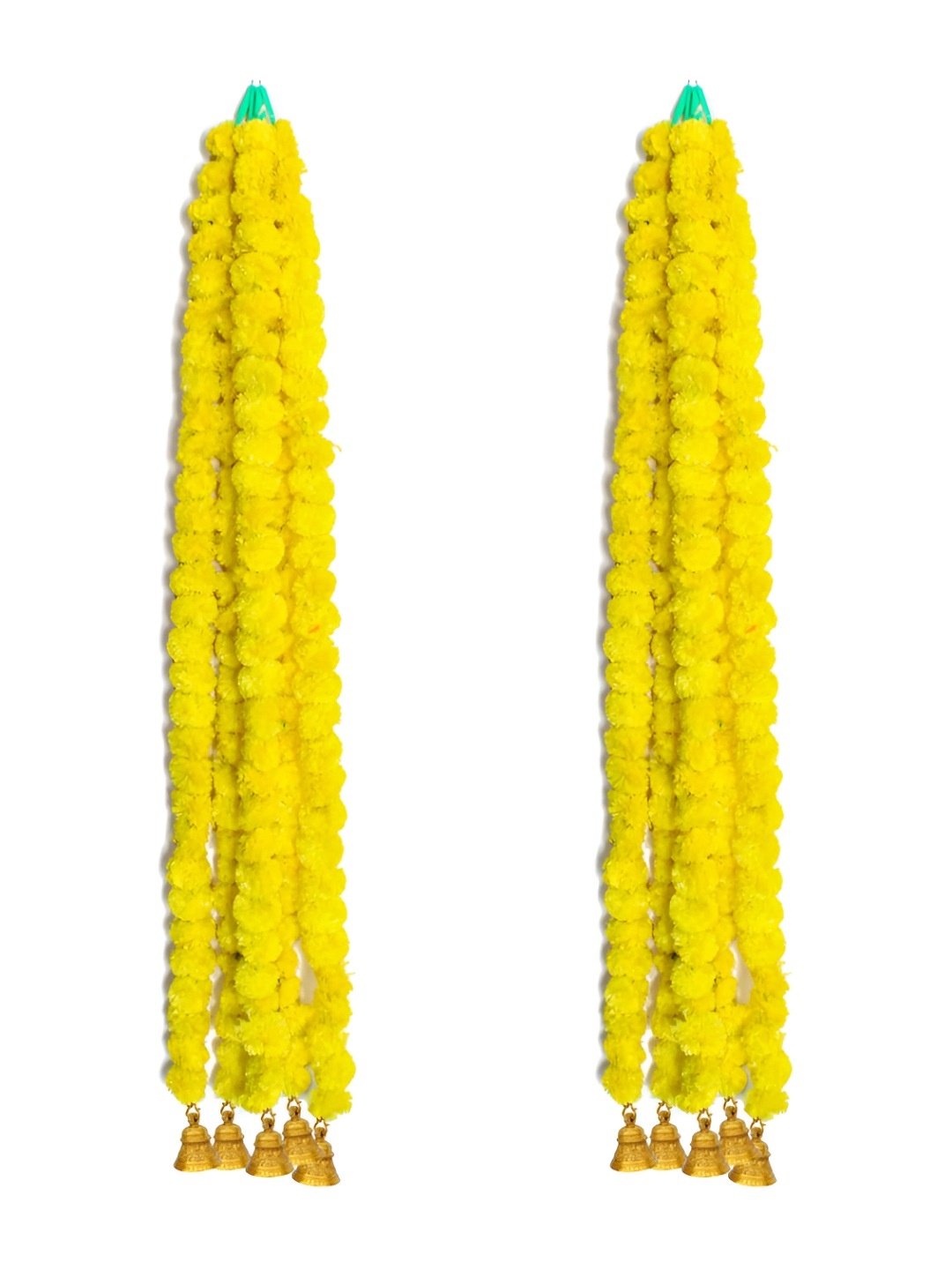 

iHandikart Yellow & Gold- Tone 10-Pcs Hanging Marigold Artificial Flower