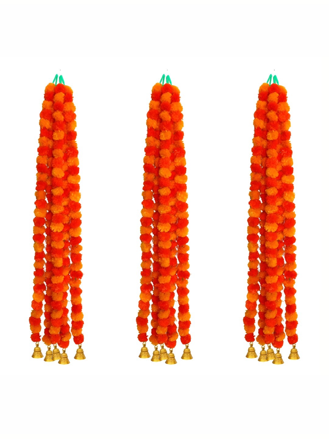 

iHandikart Orange & Yellow 15-pcs Hanging Marigold Artificial Flower