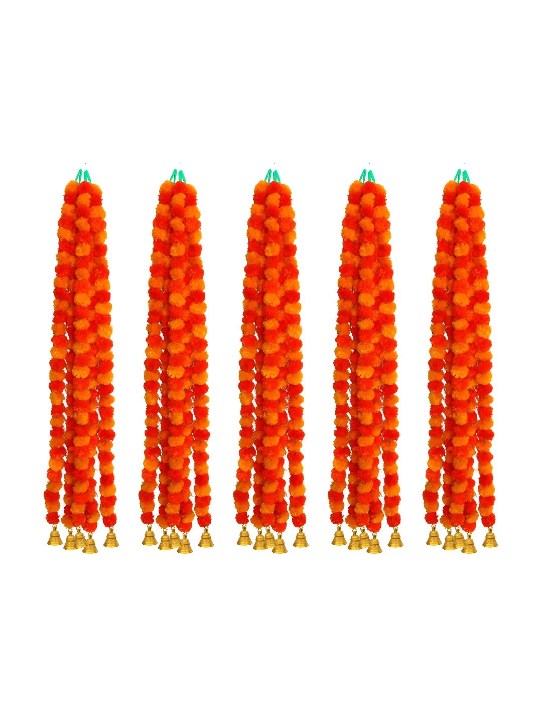 

iHandikart Orange & Yellow 25-Pcs Hanging Marigold Artificial Flower