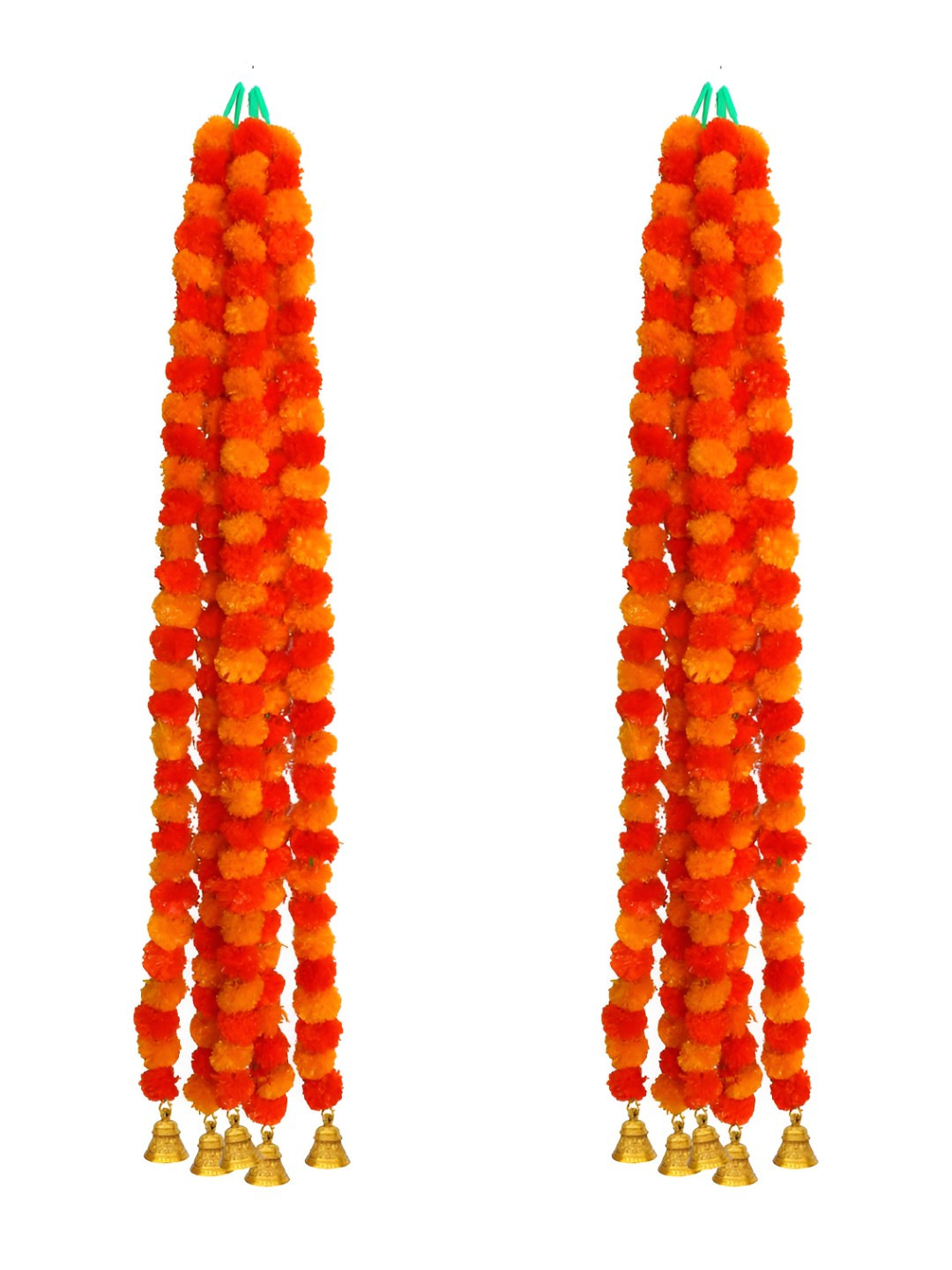 

iHandikart Orange & yellow 10-Pcs Hanging Marigold Artificial Flower