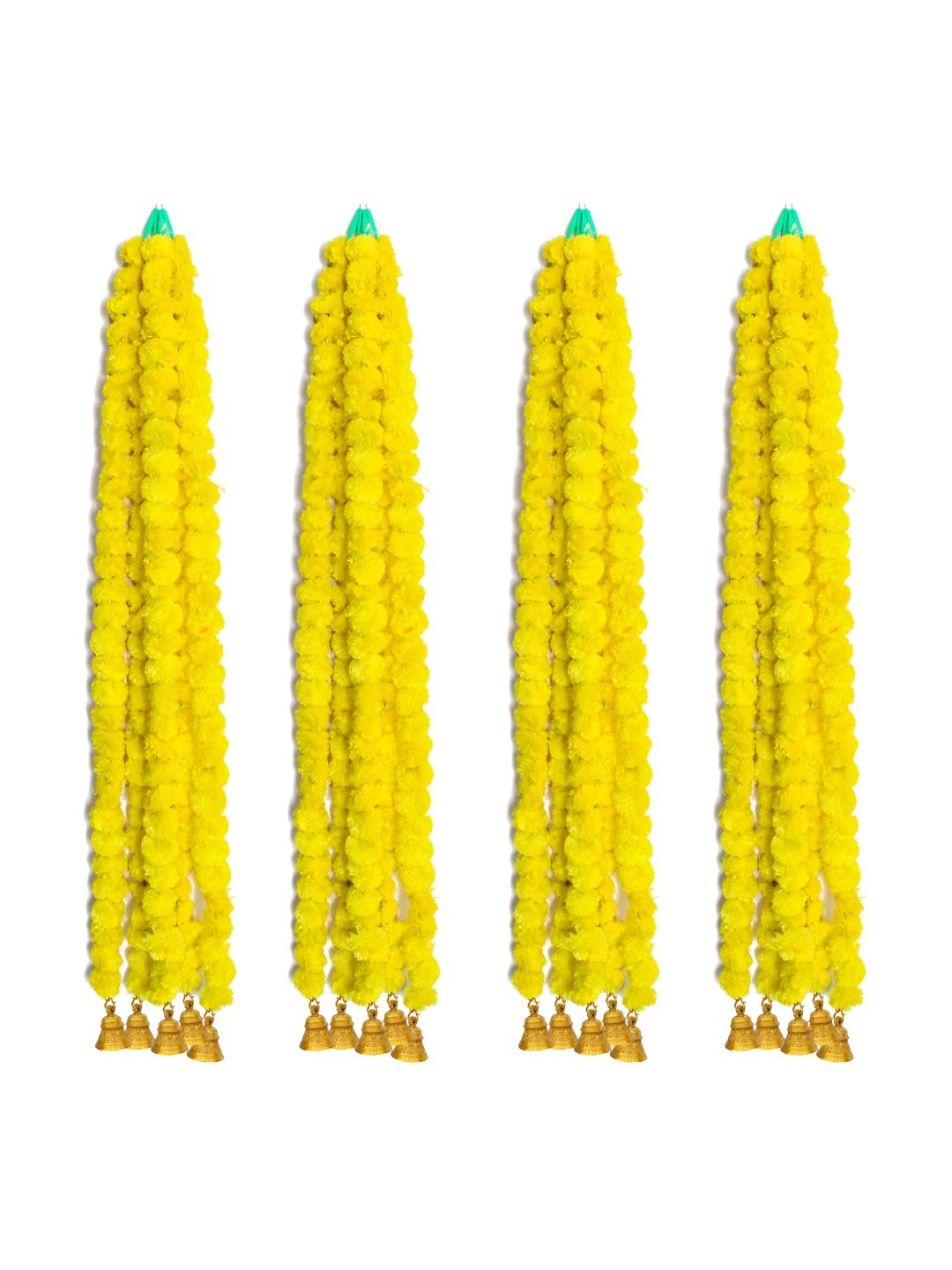 

iHandikart Yellow & Gold-Tone 20-Pcs Hanging Marigold Artificial Flower