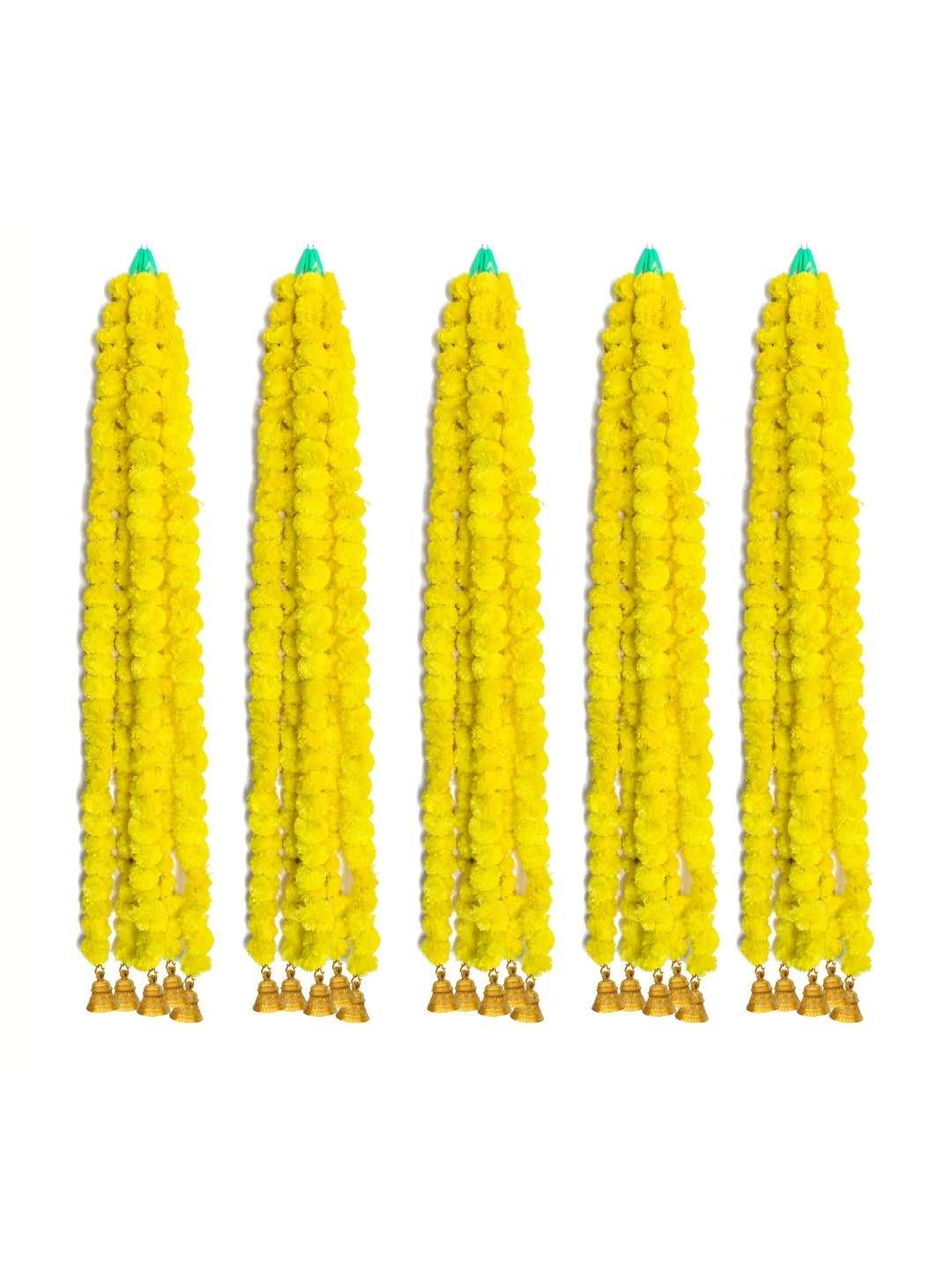 

iHandikart Yellow & Green 25-Pcs Hanging Marigold Artificial Flower