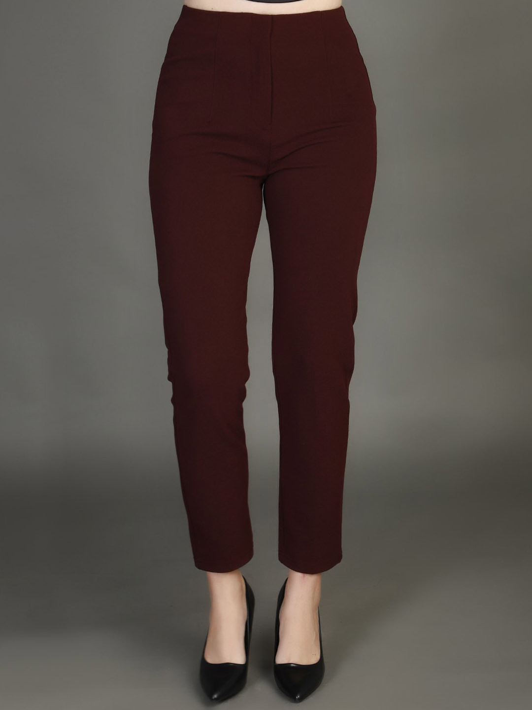 

Chemistry Women High-Rise Easy Wash Trousers, Na