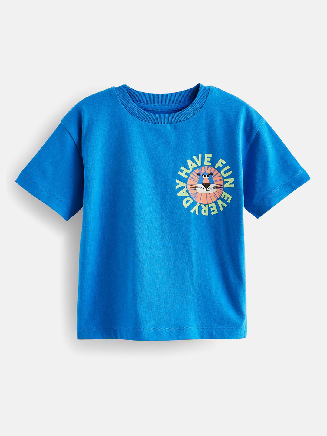 

NEXT Boys Printed Pure Cotton T-shirt, Blue