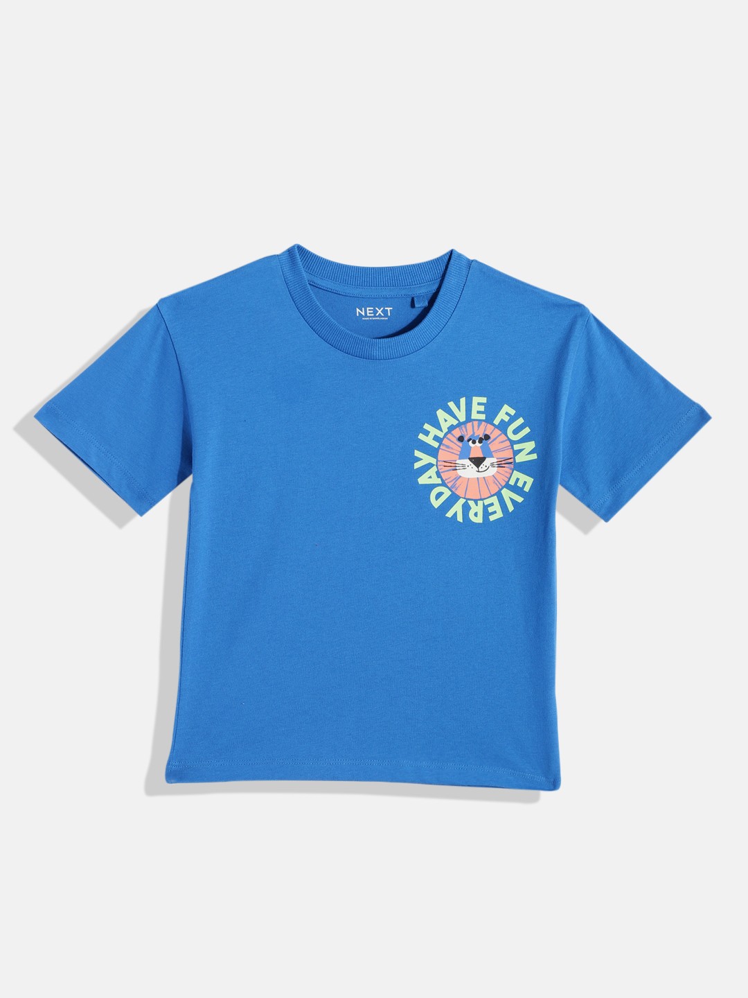 

NEXT Boys Printed Pure Cotton T-shirt, Blue