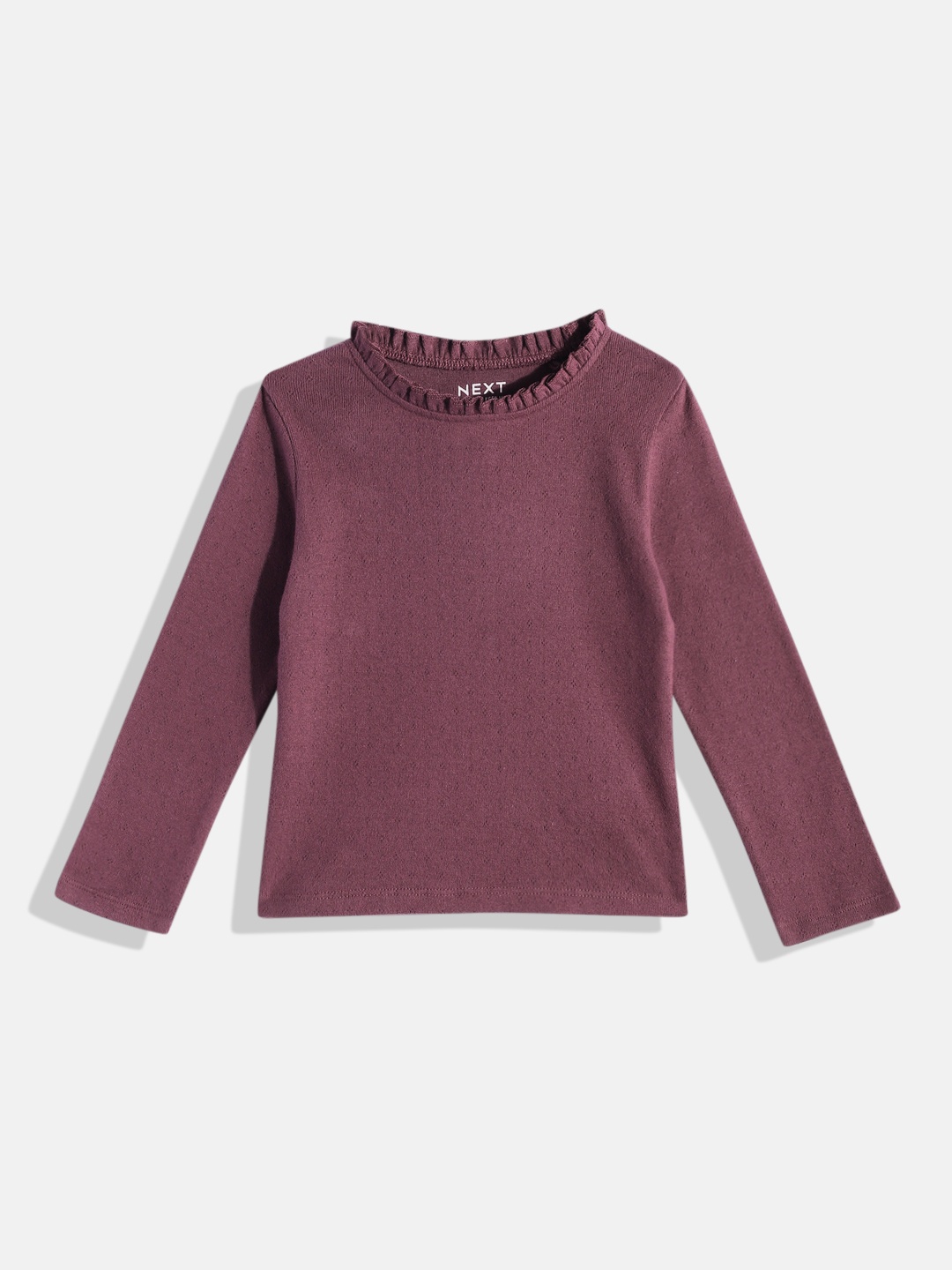 

NEXT Girls Solid Pure Cotton T-shirt, Purple