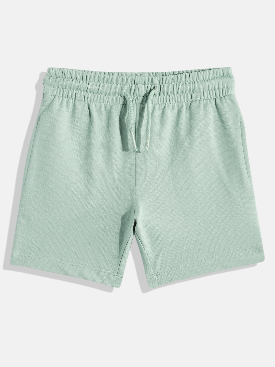

NEXT Boys Solid Pure Cotton Shorts, Green