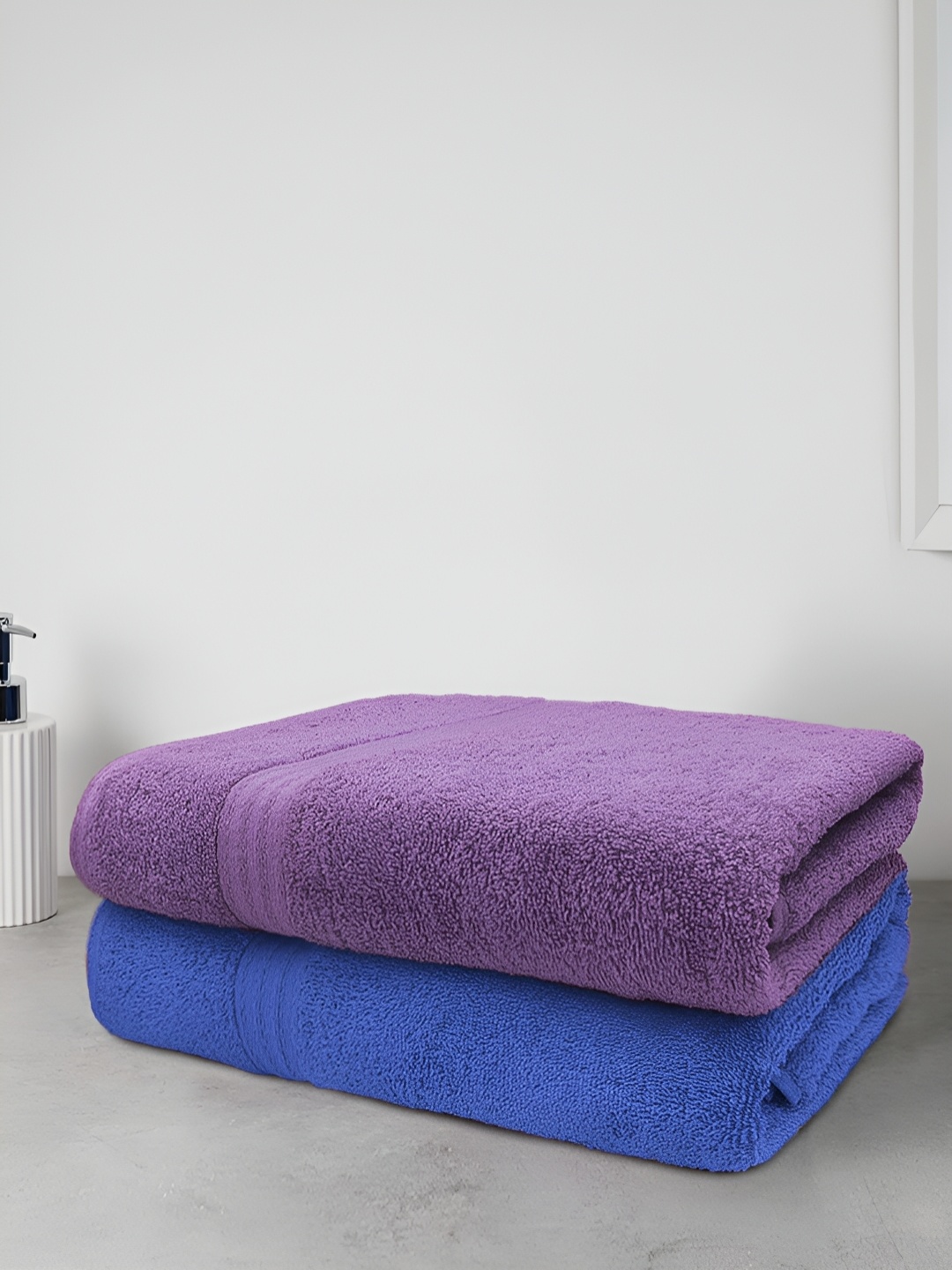 

Sassoon Blue & Purple 2 Pieces Pure Cotton 500 GSM Bath Towels