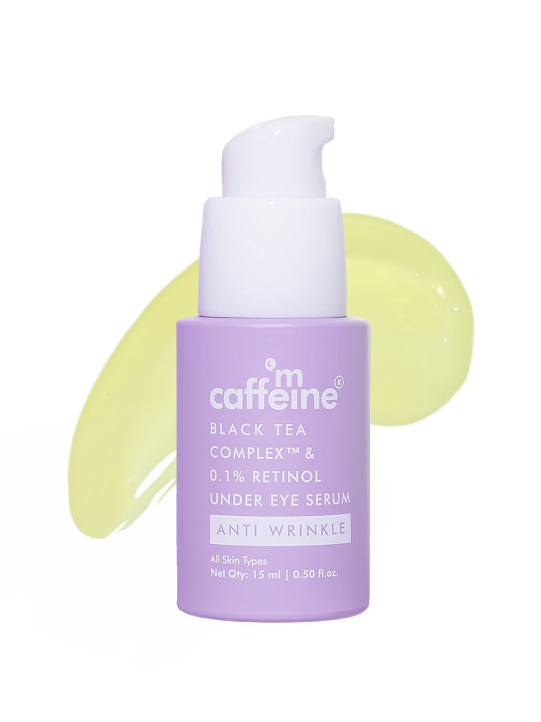 

MCaffeine Black Tea Complex & 0.1% Retinol Under Eye Serum - 15ml, White