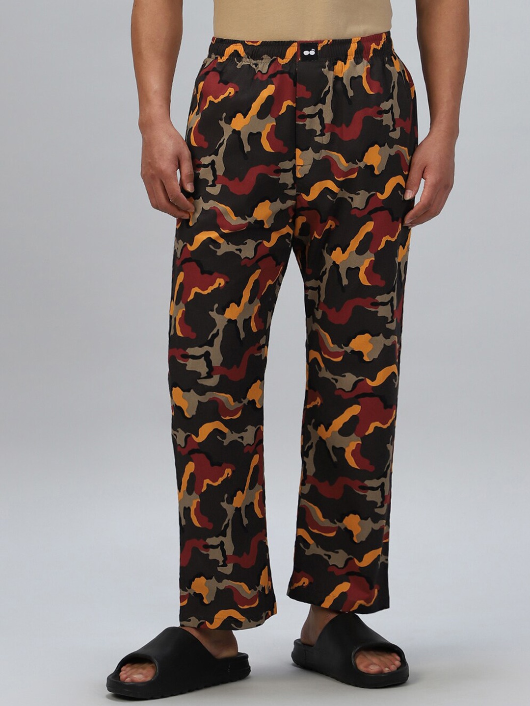 

Bewakoof Plus Men Abstract Printed Cotton Pyjama, Multi