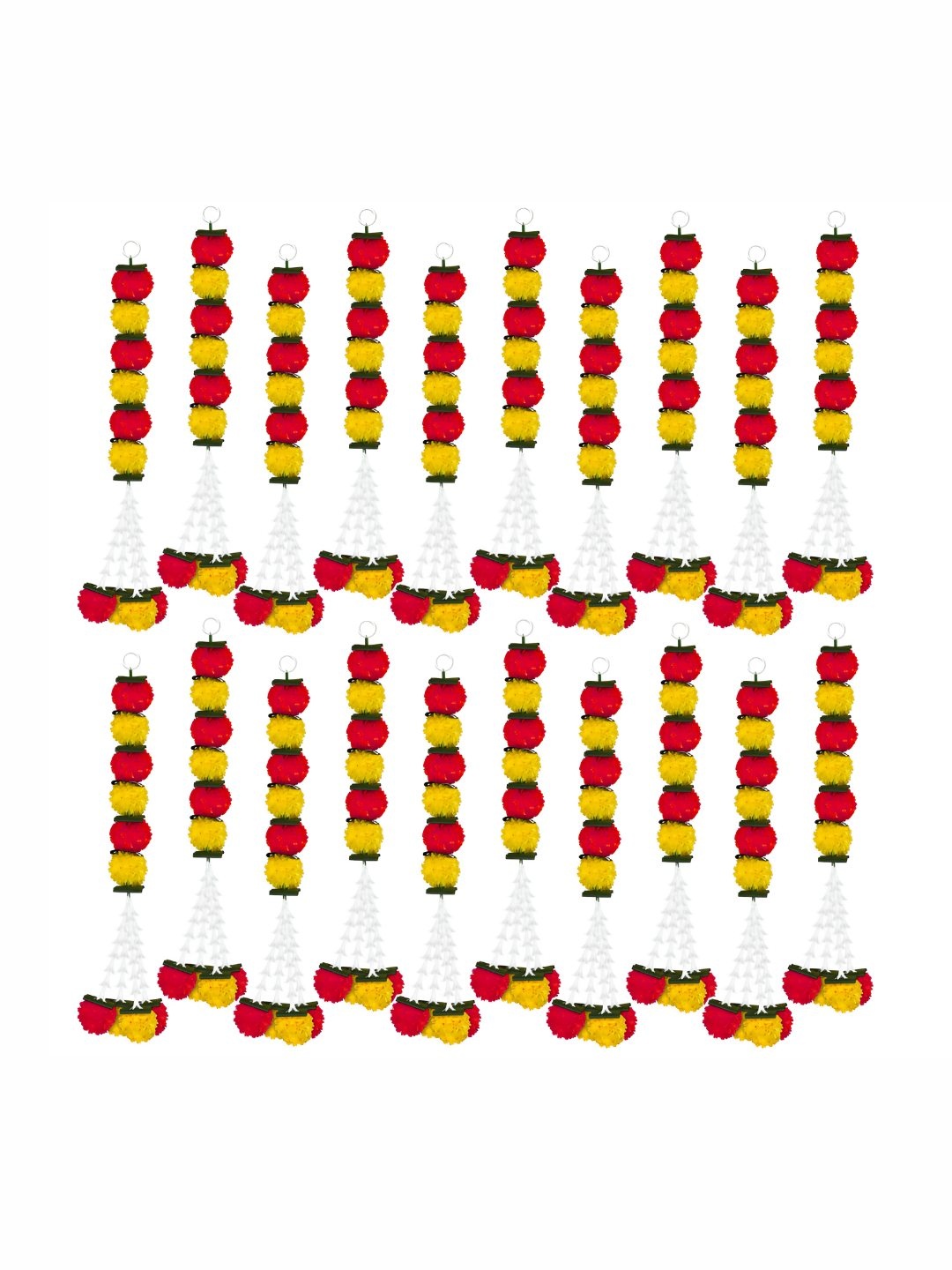 

iHandikart Yellow 50 Pieces Hanging Marigold Artificial Flower