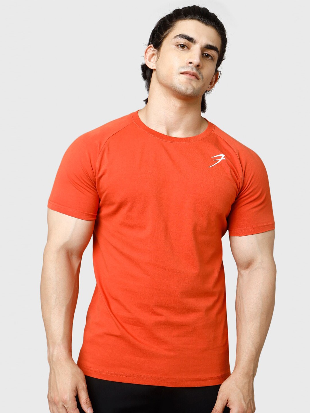 

FUAARK Anti Odour Slim Fit Cotton T-shirt, Rust