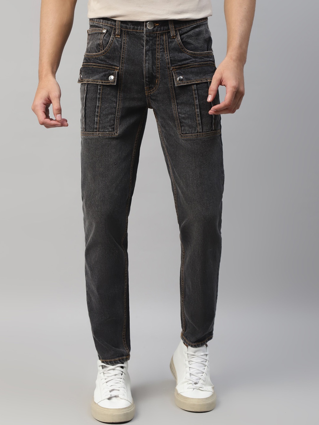 

Kook N Keech Men Black Skinny Fit Mid-Rise Cotton Jeans