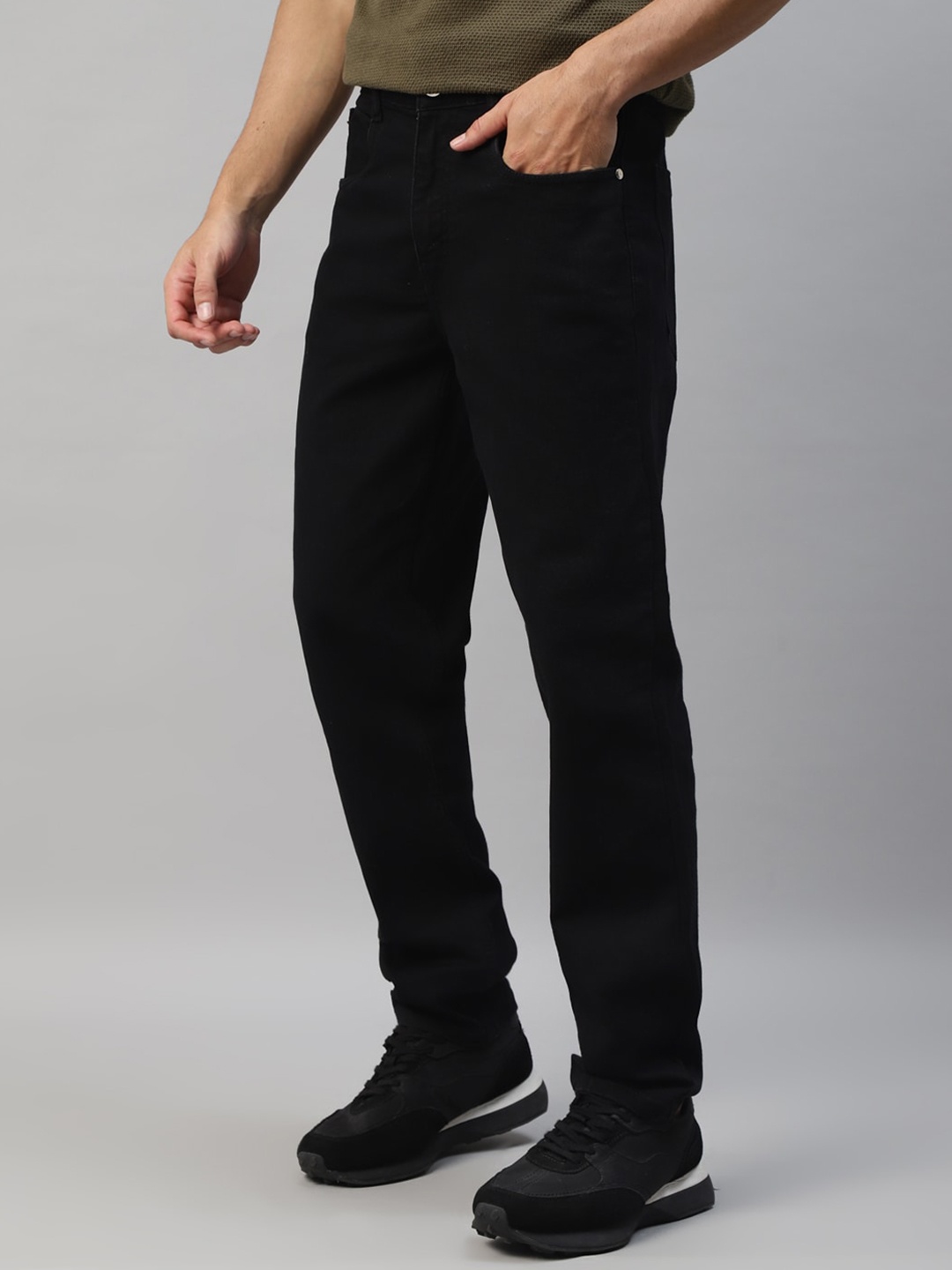 

Kook N Keech Men Black Relaxed Fit Mid-Rise Cotton Jeans