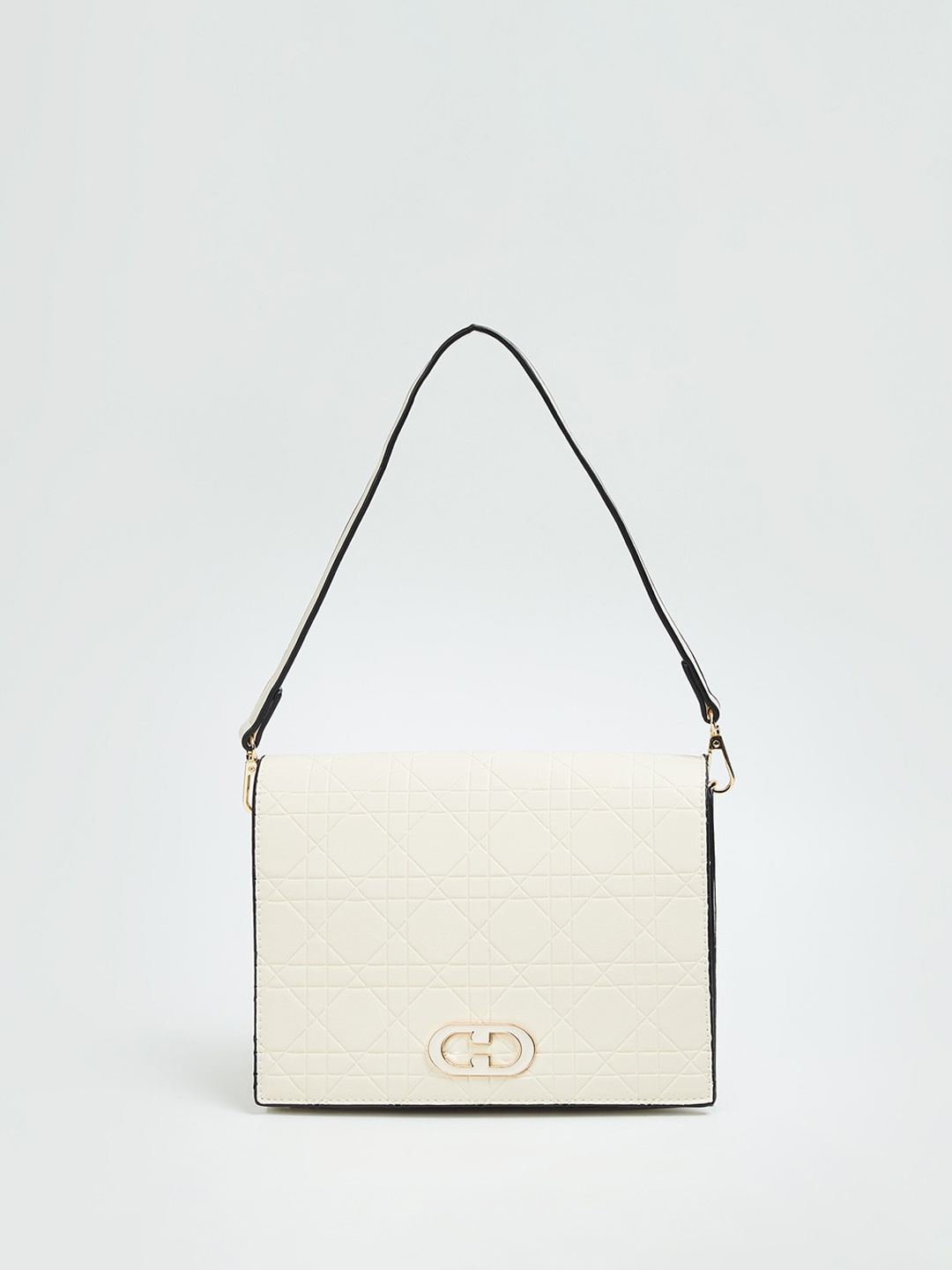 

CODE by Lifestyle Textured Structured Handheld Bag, Off white