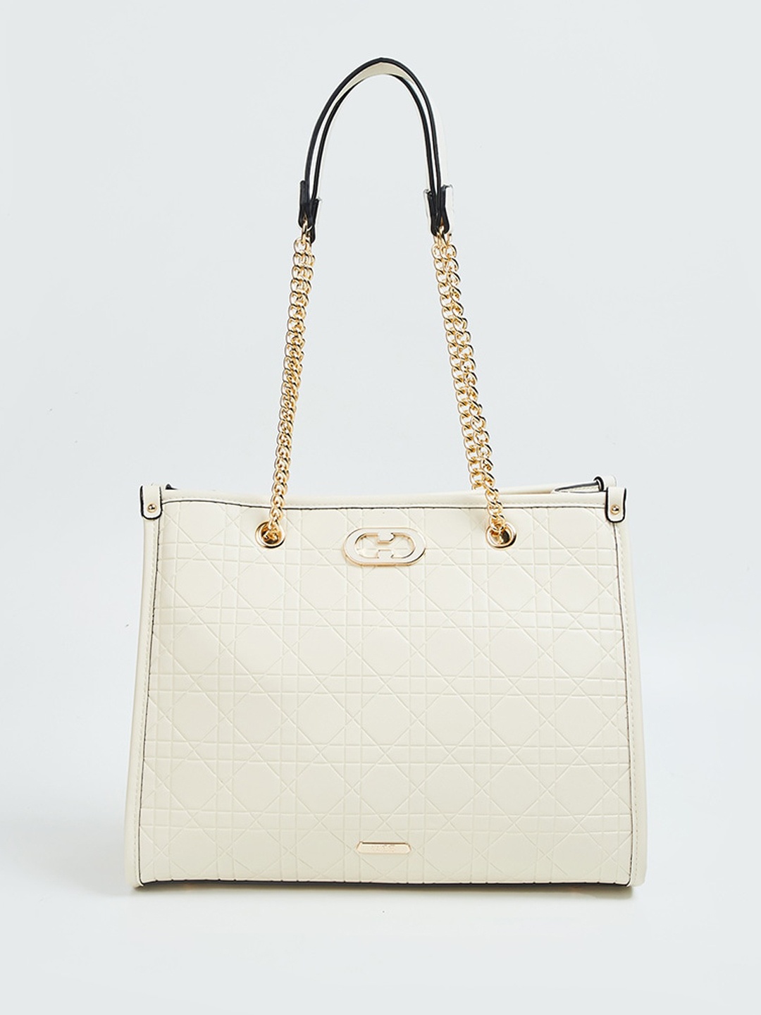 

CODE by Lifestyle Textured Structured Shoulder Bag, Off white