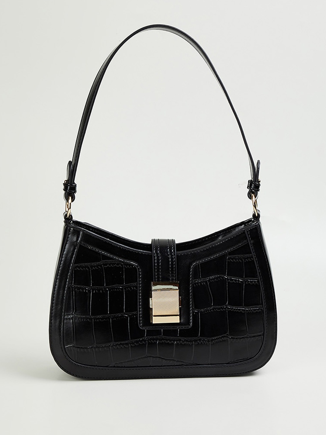 

CODE by Lifestyle PU Structured Shoulder Bag, Black
