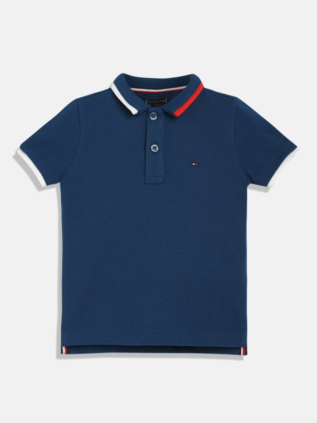 

Tommy Hilfiger Boys Polo Collar Pure Cotton T-shirt, Navy blue