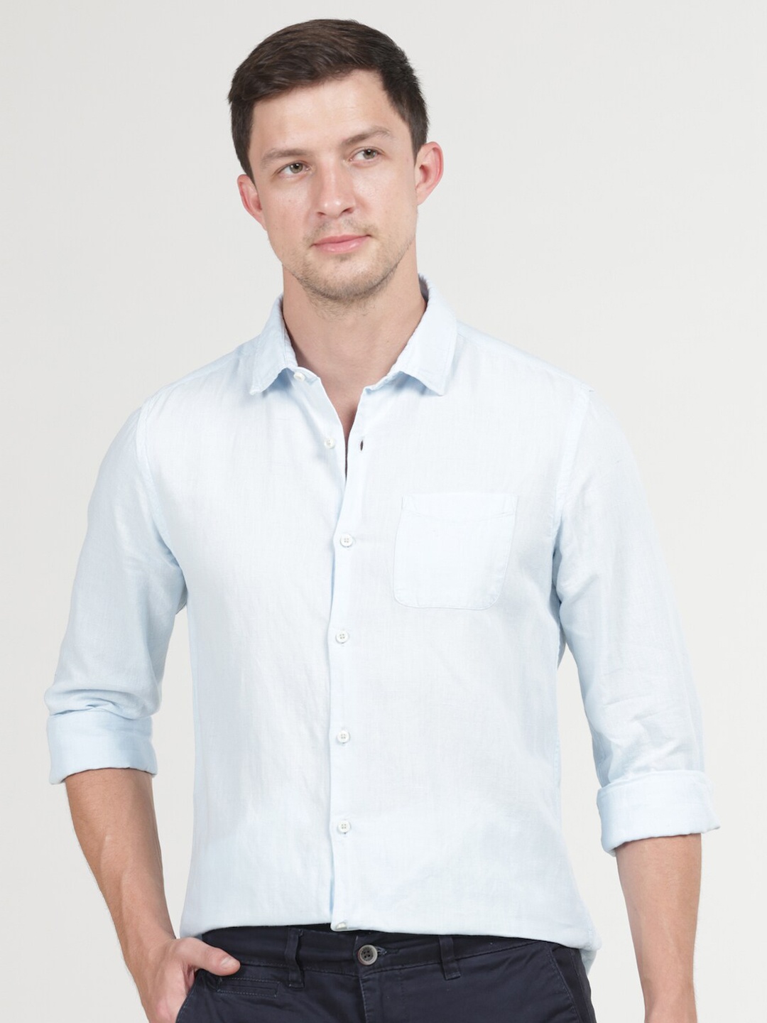 

POE Smart Slim Fit Casual Shirt, Blue