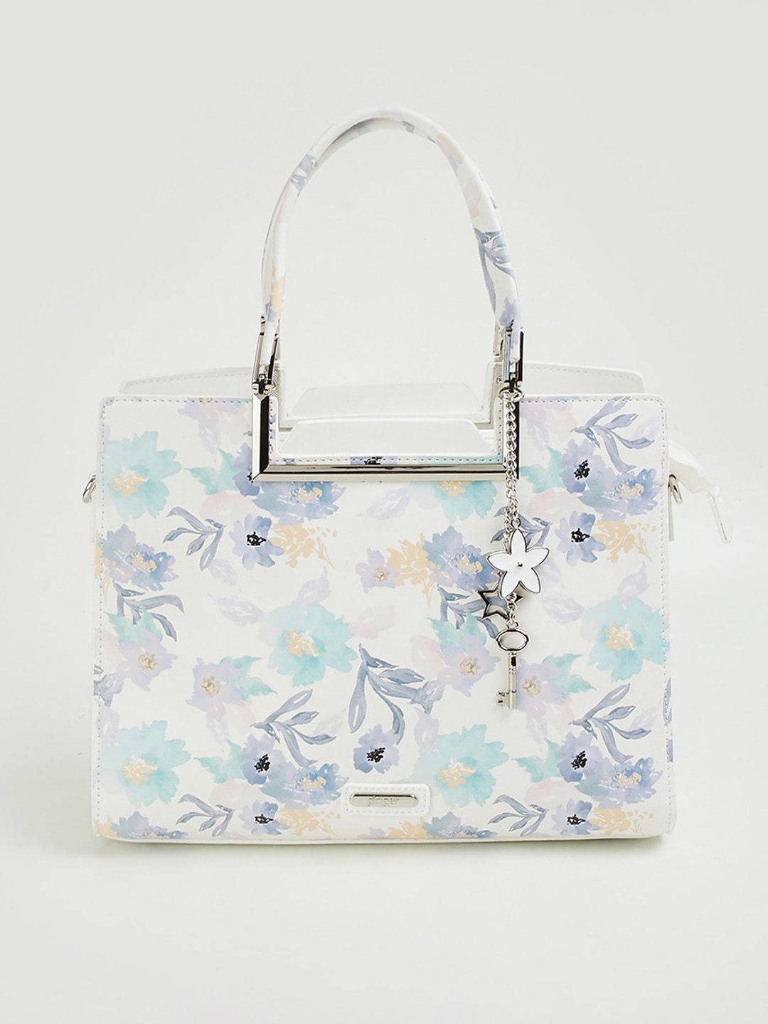 

Ginger by Lifestyle Floral Printed Handheld Bag, White