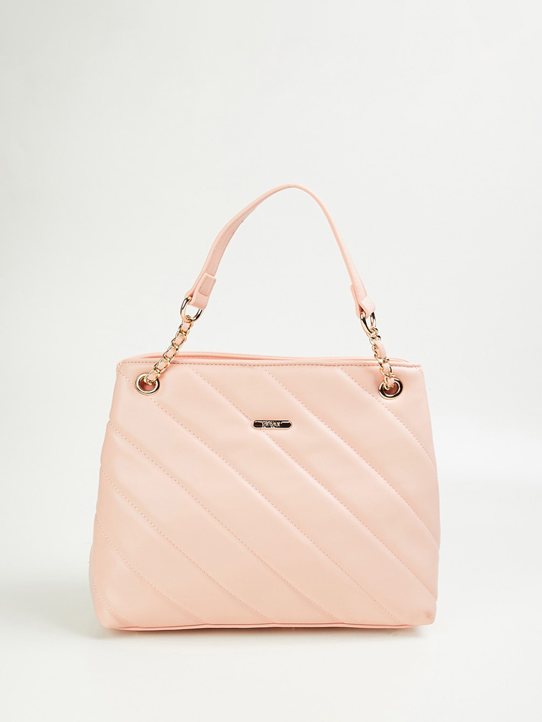 

Ginger by Lifestyle Quilted PU Handheld Bag, Pink