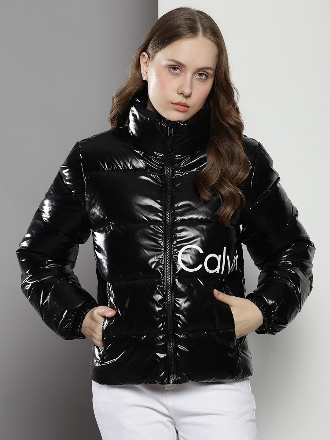 

Calvin Klein Stand Collar Padded Jacket, Black