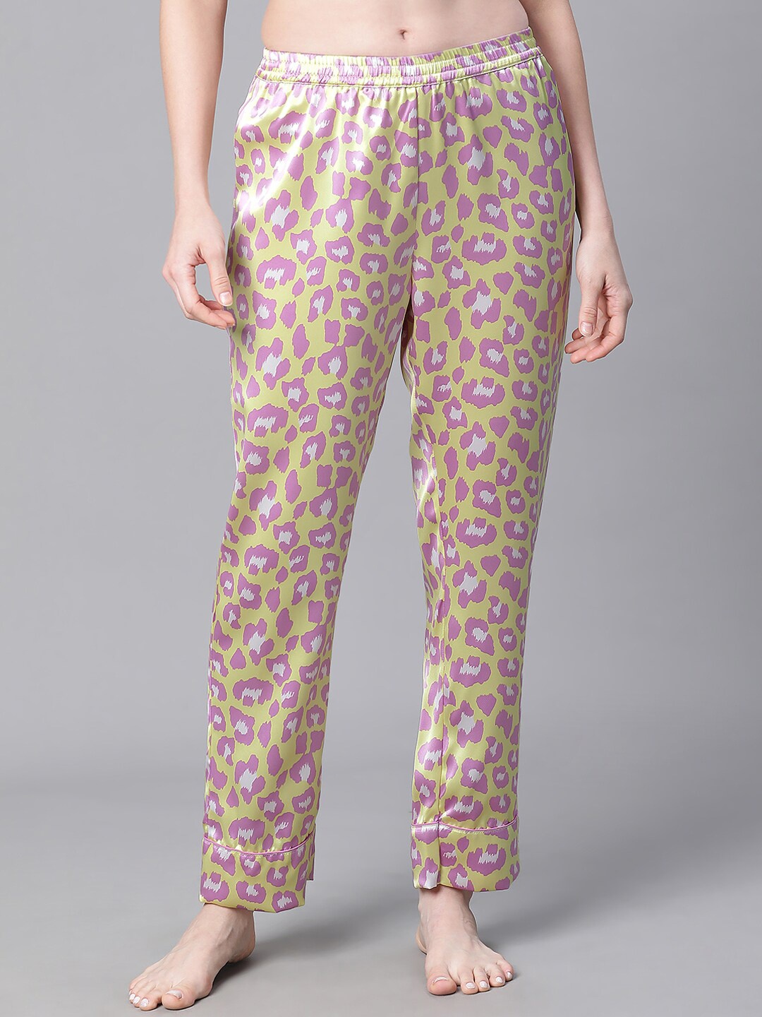 

Oxolloxo Relaxed-Fit Straight-Leg Printed Lounge Pants, Yellow