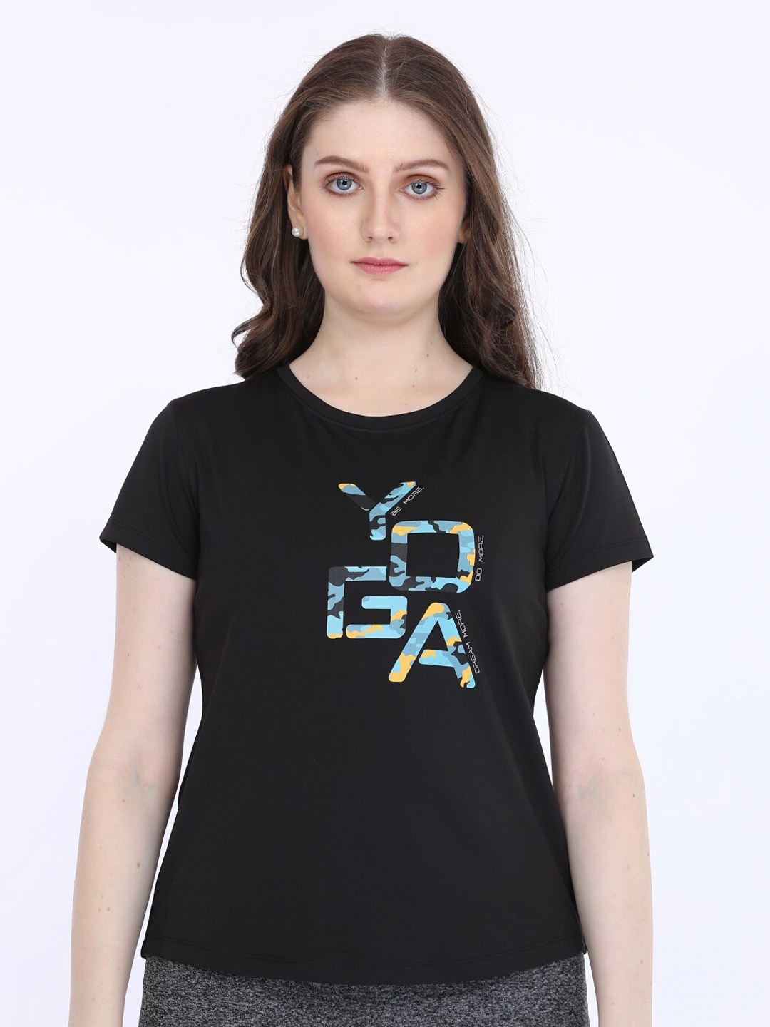 

MAYSIXTY Typography Printed Round Neck T-shirt, Black