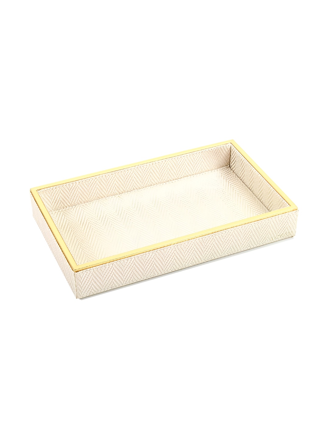 

ICHKAN Hamilton Cream & Gold Toned Rectangle Tray