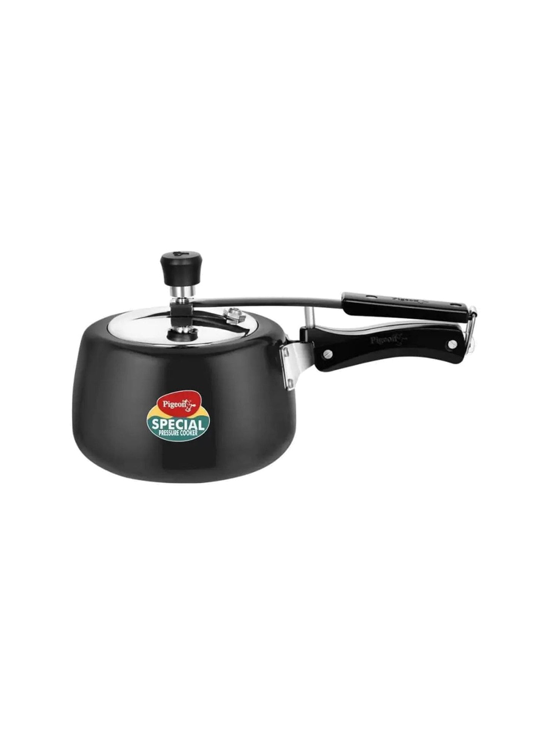 

Pigeon 3L Black Aluminium Heat Resistant Induction bottom Pressure Cooker