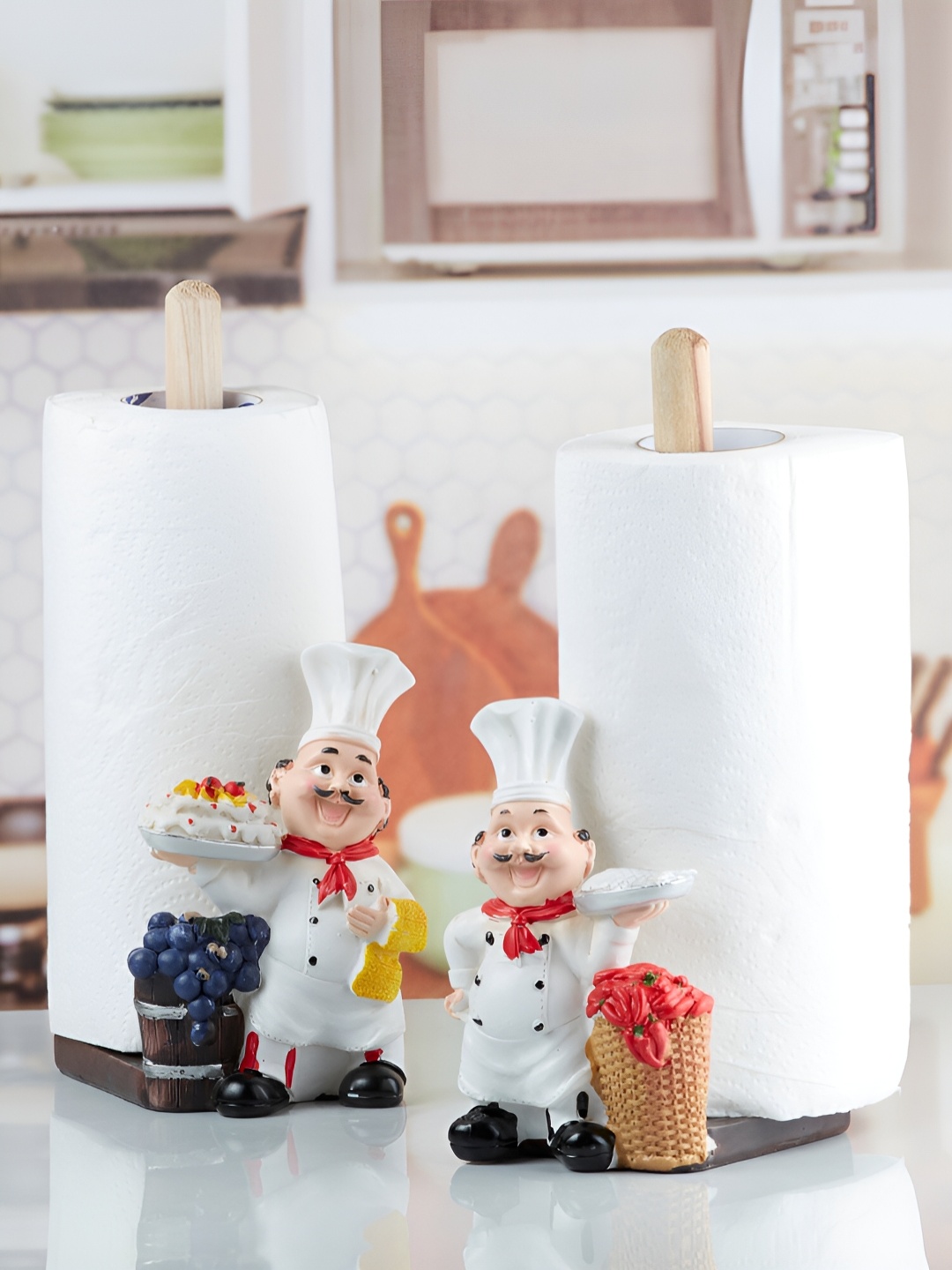 

Kookee White 2 Pieces Ceramic Tissue Roll Holder