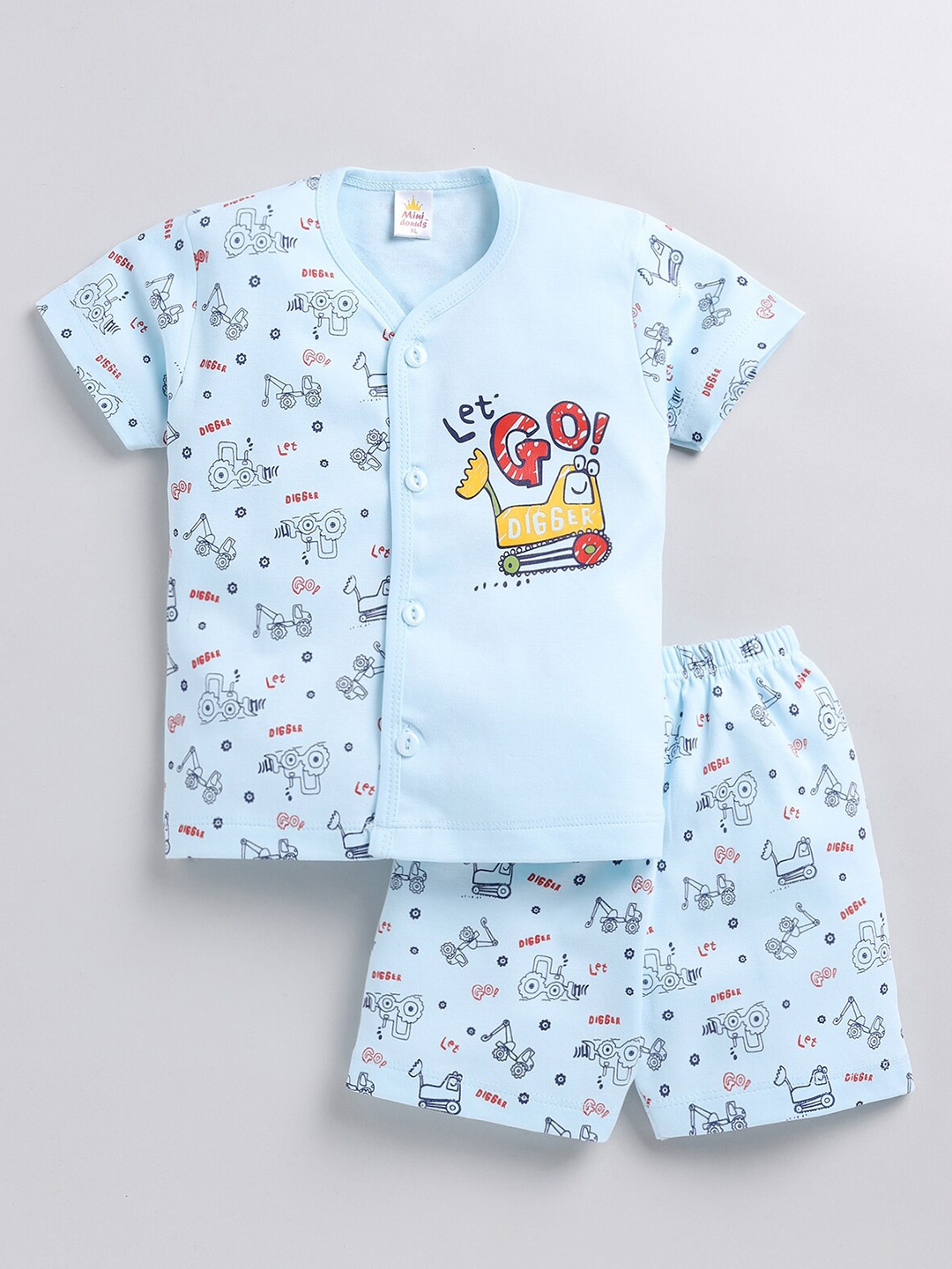 

BAESD Boys Printed T-shirt With Shorts, Blue